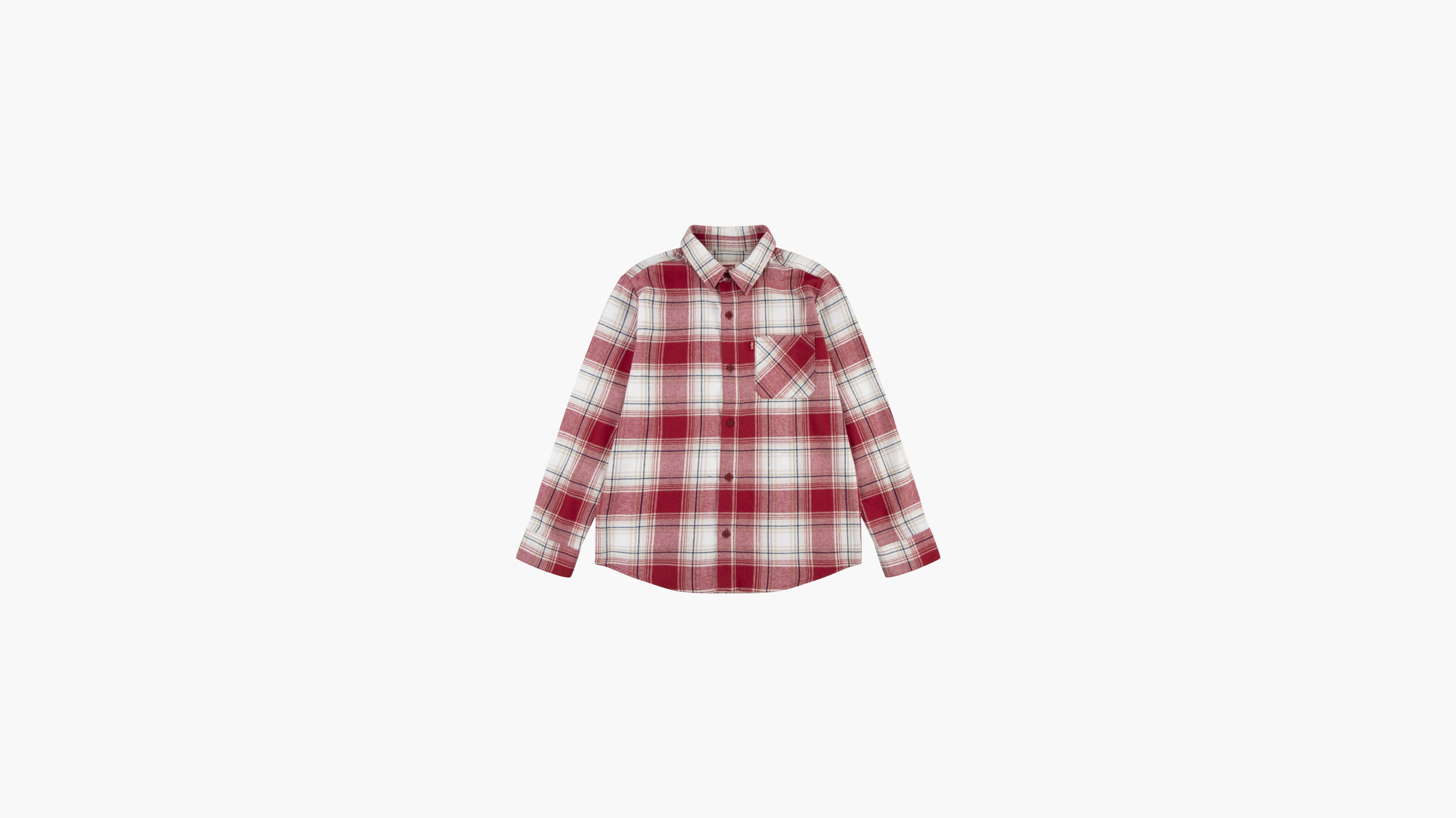 Long Sleeve Flannel Shirt Big Boys S-XL 3