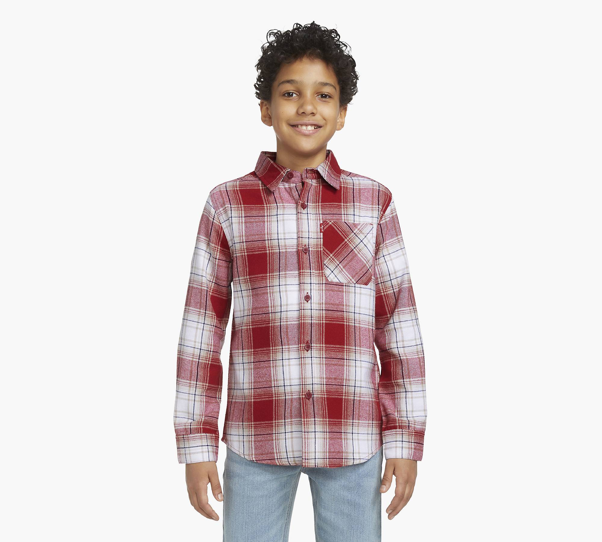 Long Sleeve Flannel Shirt Big Boys S-xl - Red | Levi's® US