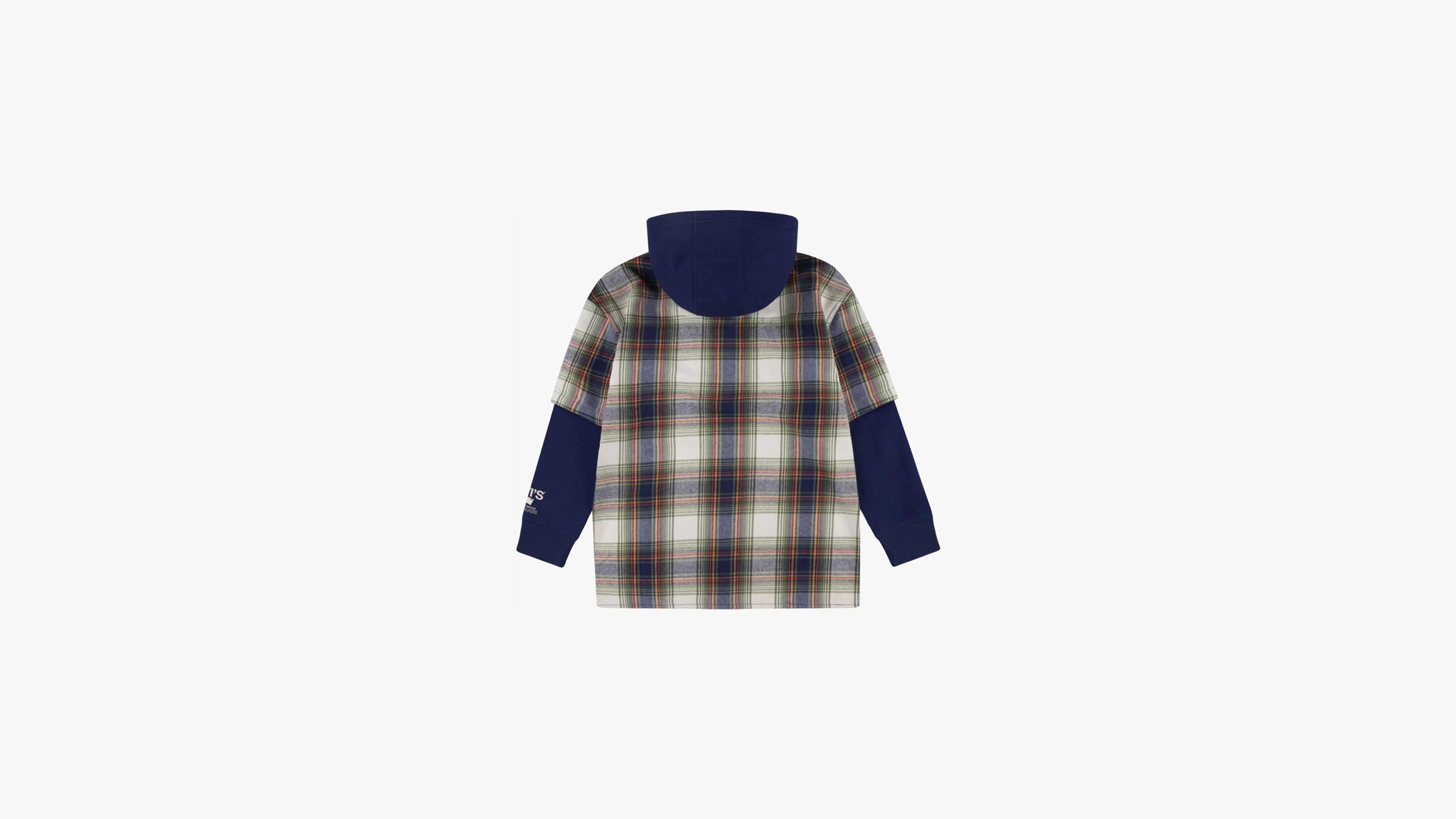 Hooded Woven Shirt Big Boys 8-20 2