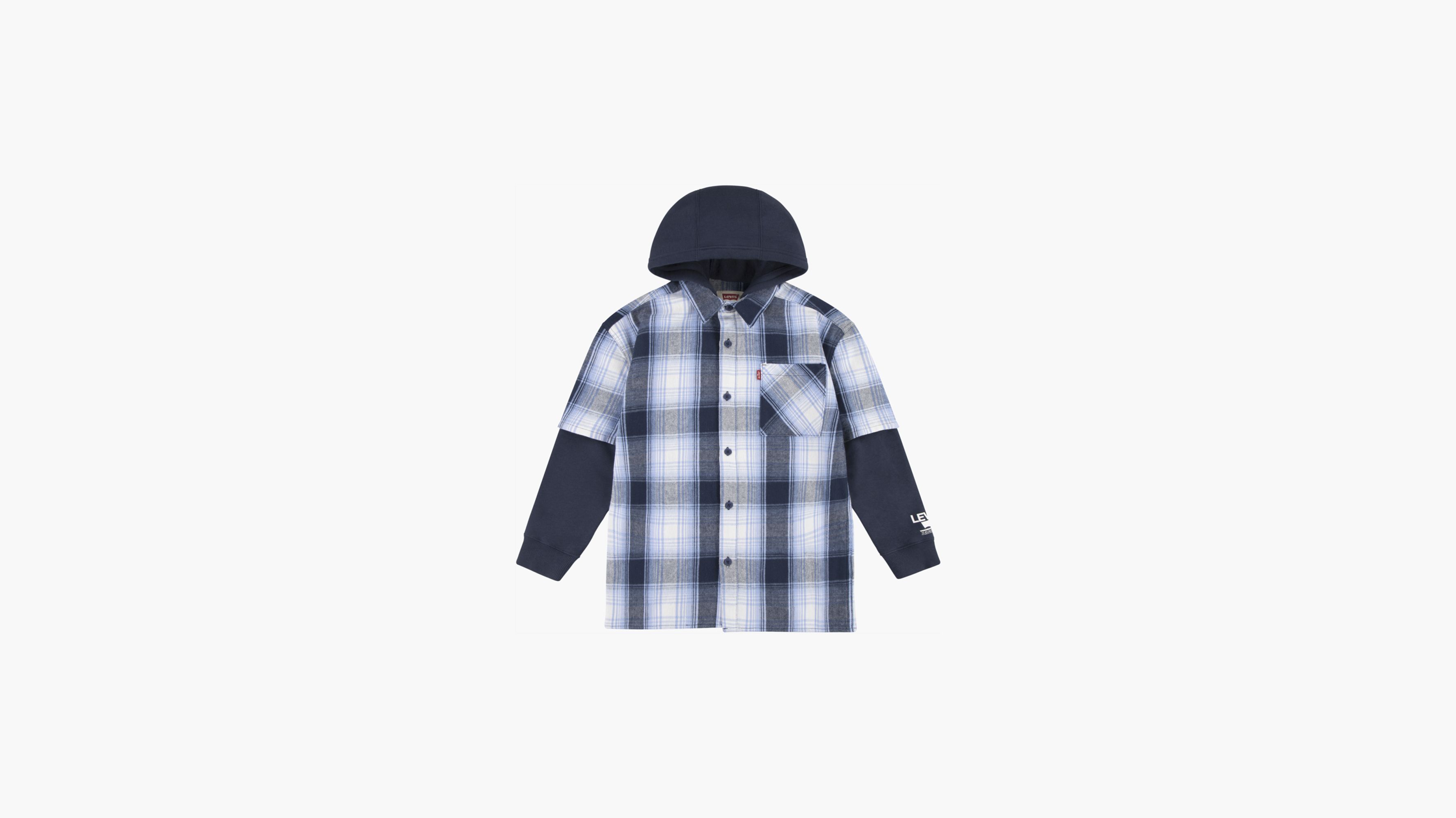 Hooded Woven Shirt Big Boys 8-20 - Red | Levi's® US