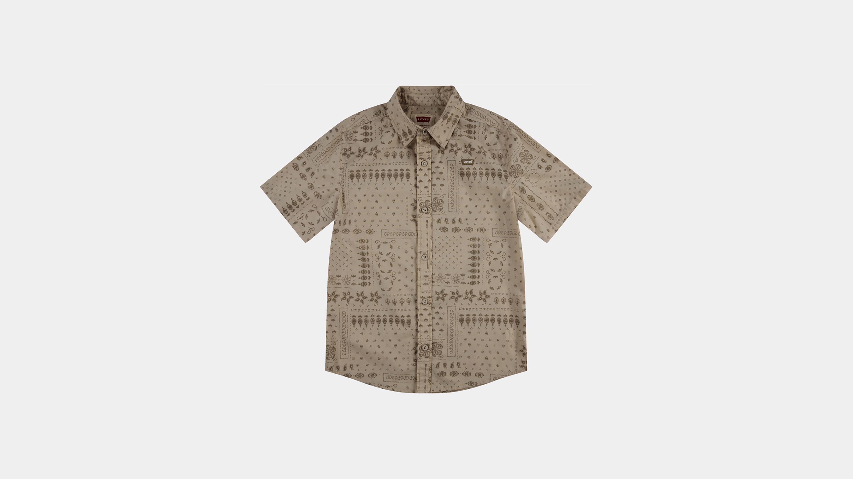 Short Sleeve Woven Shirt Big Boys S-XL