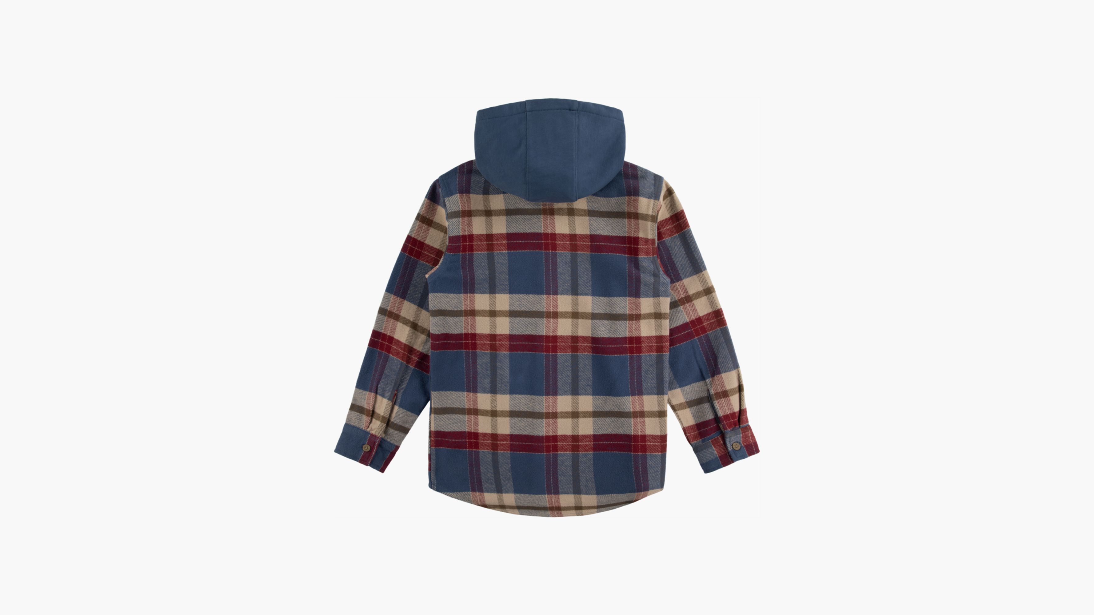Hooded Flannel Shirt Big Boys S-XL 2