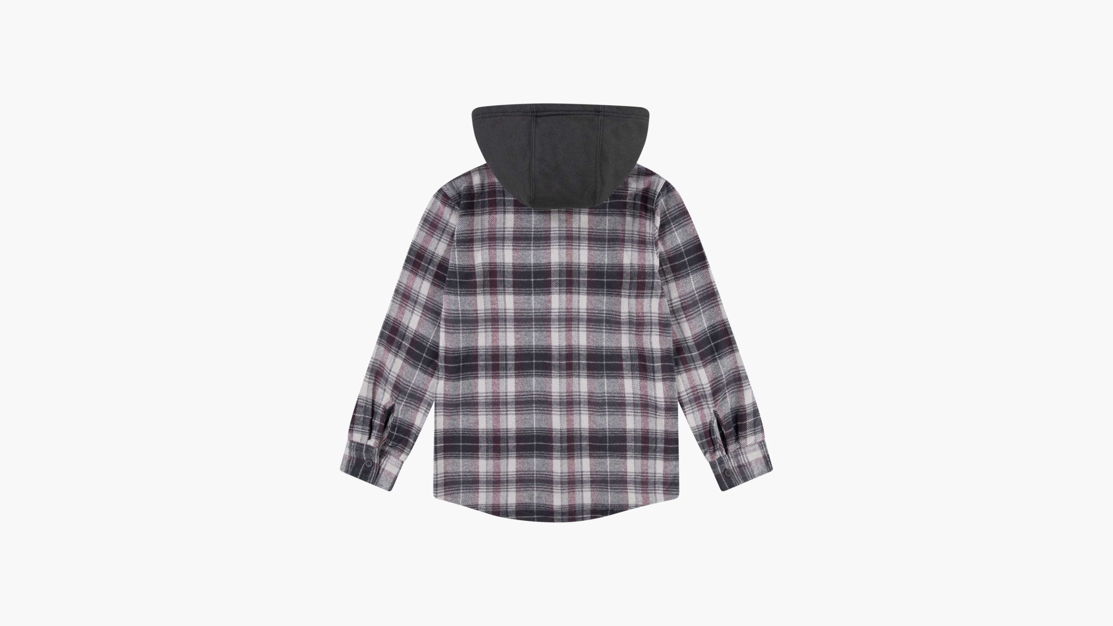 Hooded Flannel Shirt Big Boys S-XL 3