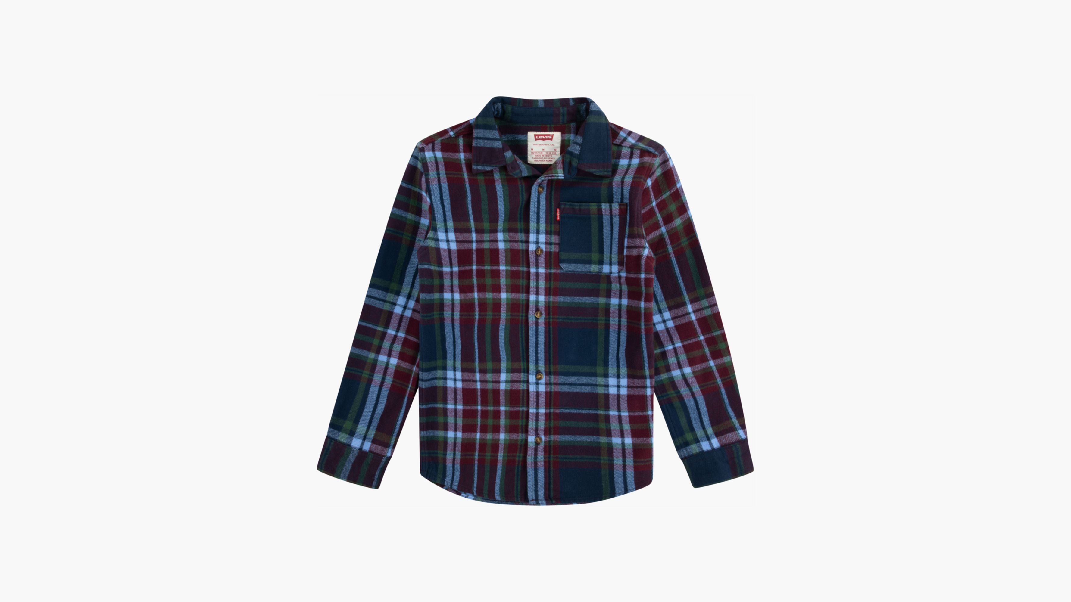 Levi's Toddler Flannel Shirt Big Boys 8-20 M