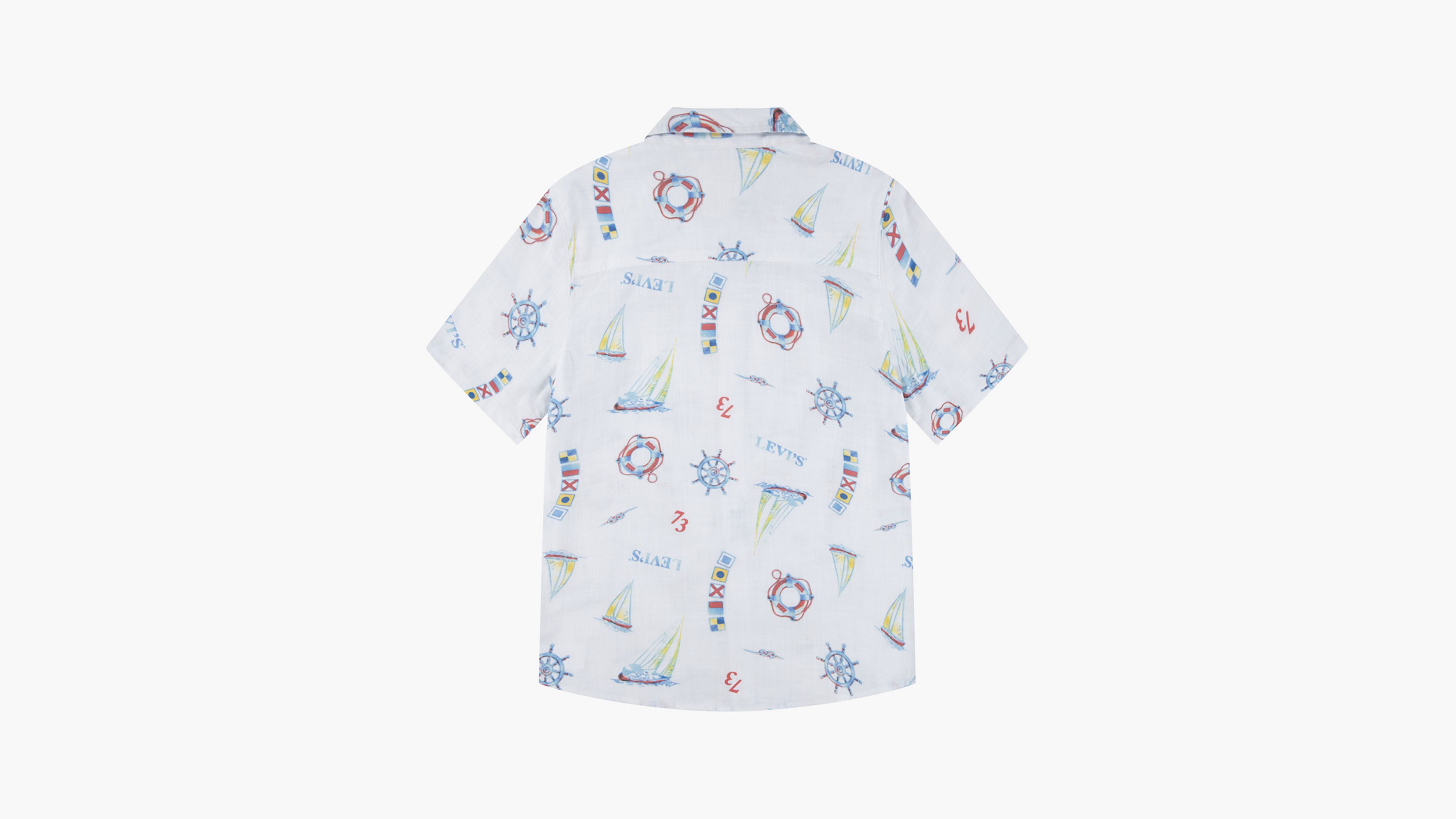 Slub Texture Woven Shirt Big Boys S-XL