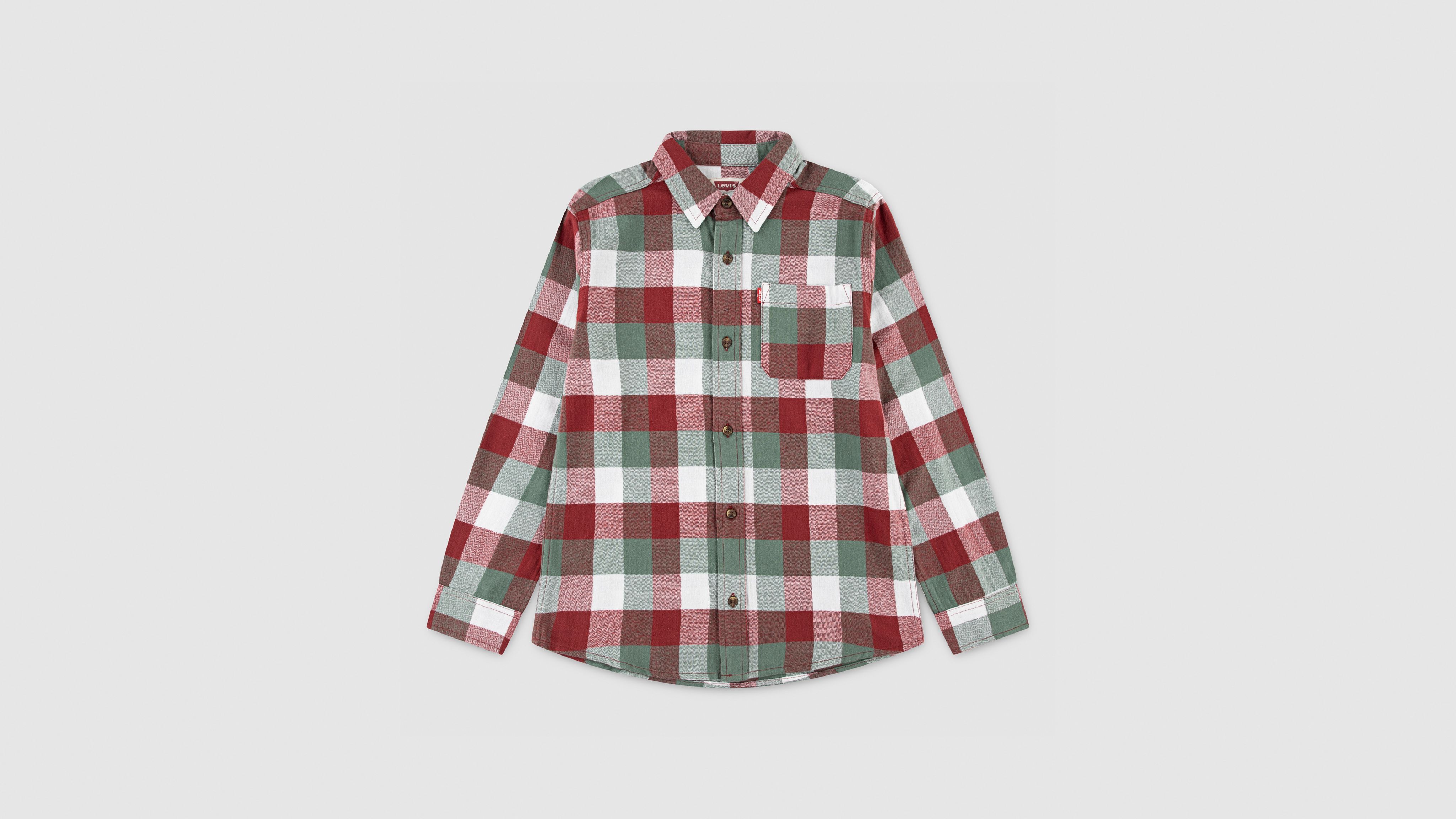 Buffalo Check Flannel Shirt Little Boys 4-6x - Red | Levi's® US