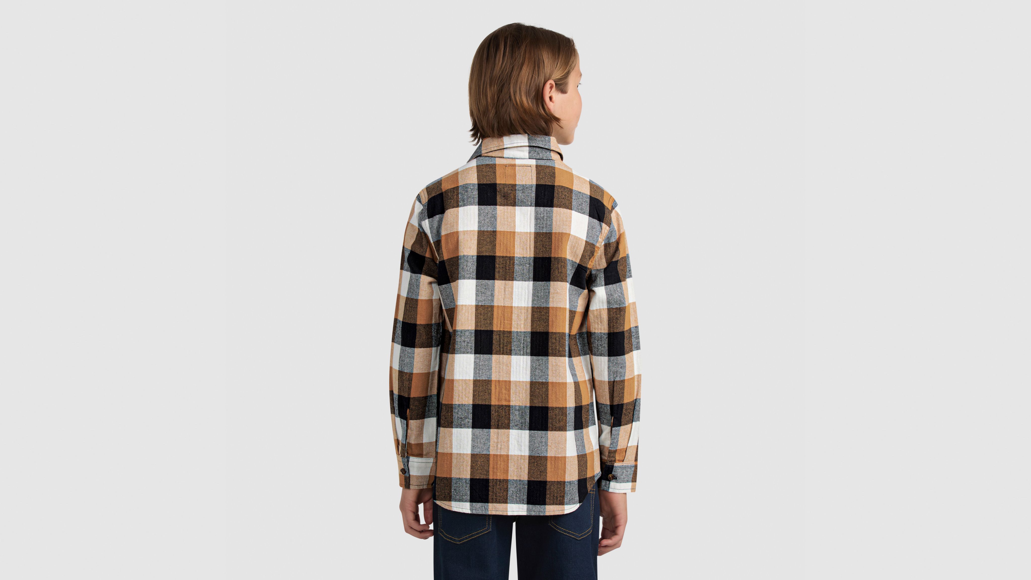 Levi's Buffalo Check Flannel Shirt Big Boys S-xl S In Multi