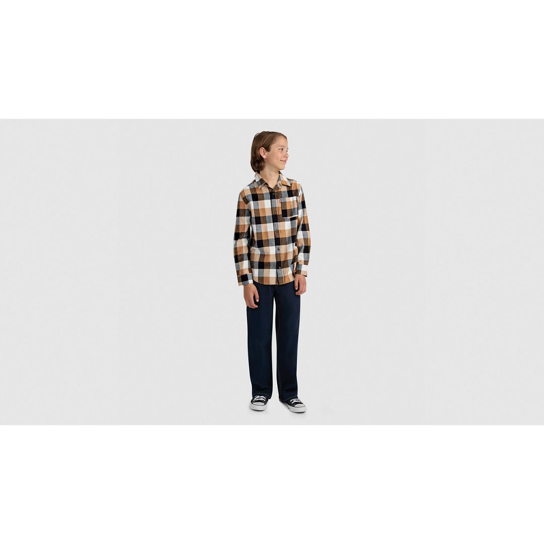 Levi's Buffalo Check Flannel Shirt Big Boys S-xl S In Multi