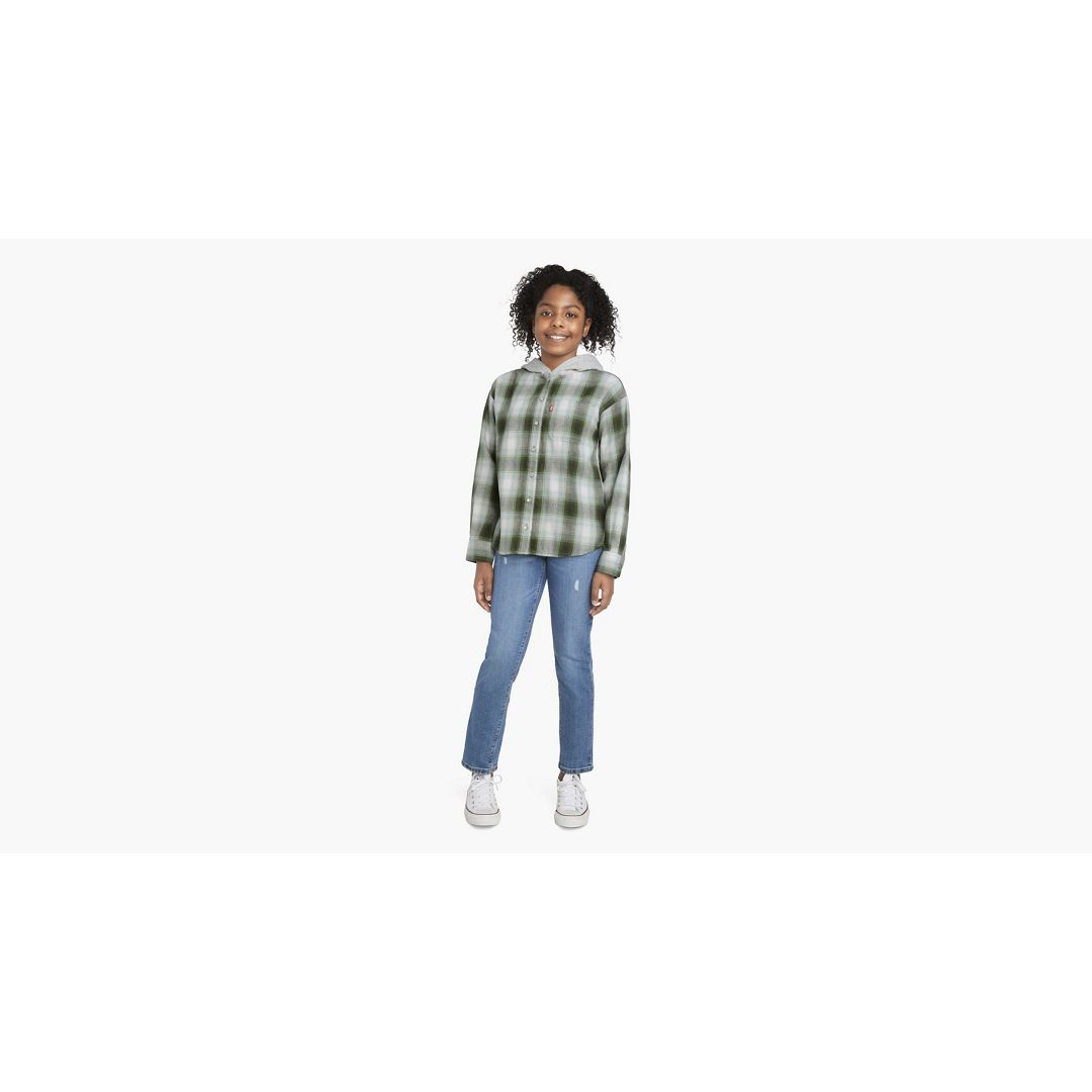 Levi's Hooded Woven Top Big Girls 7-16 L