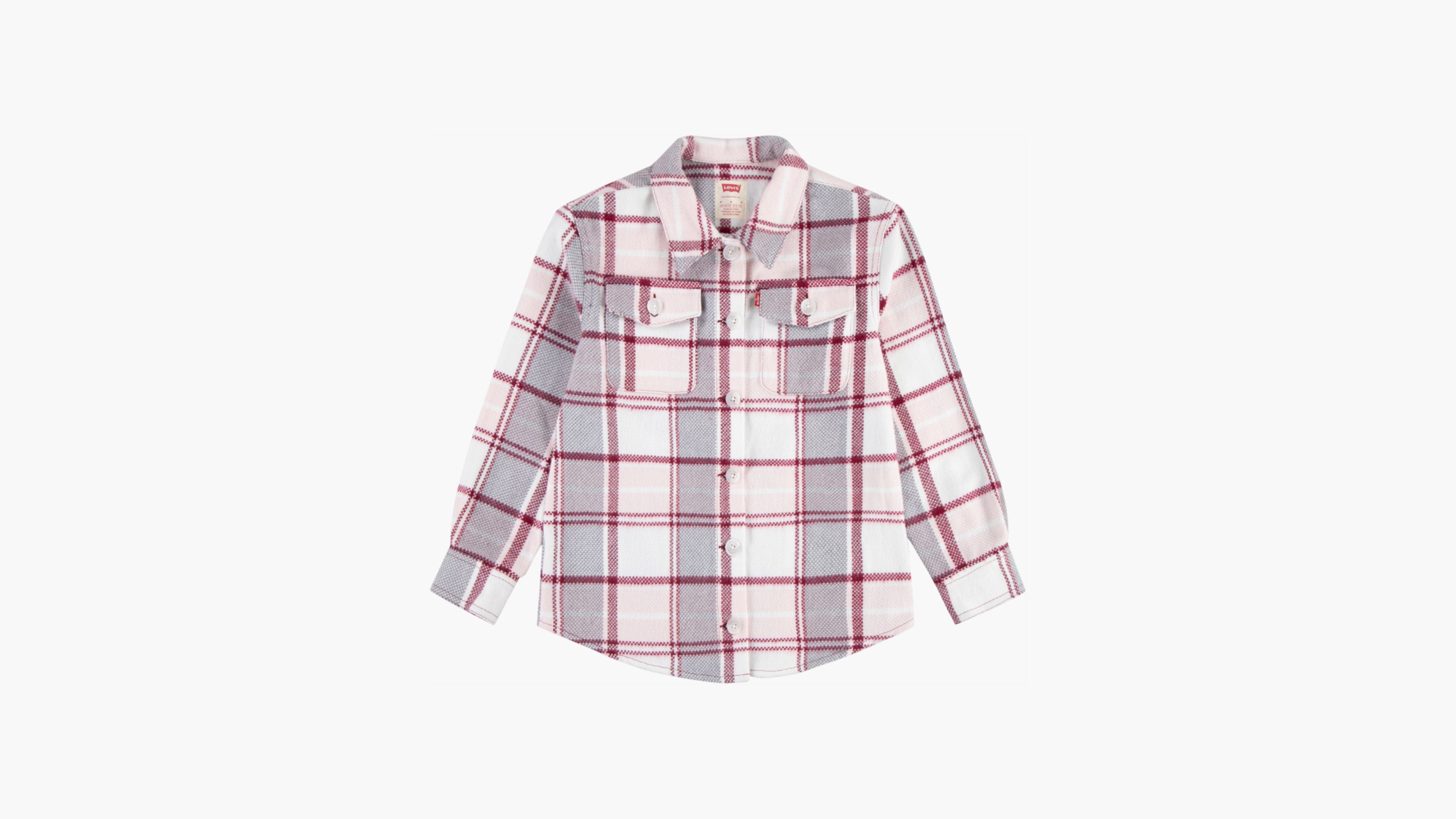 Levi's Oversized Plaid Shacket Big Girls 7-16 M