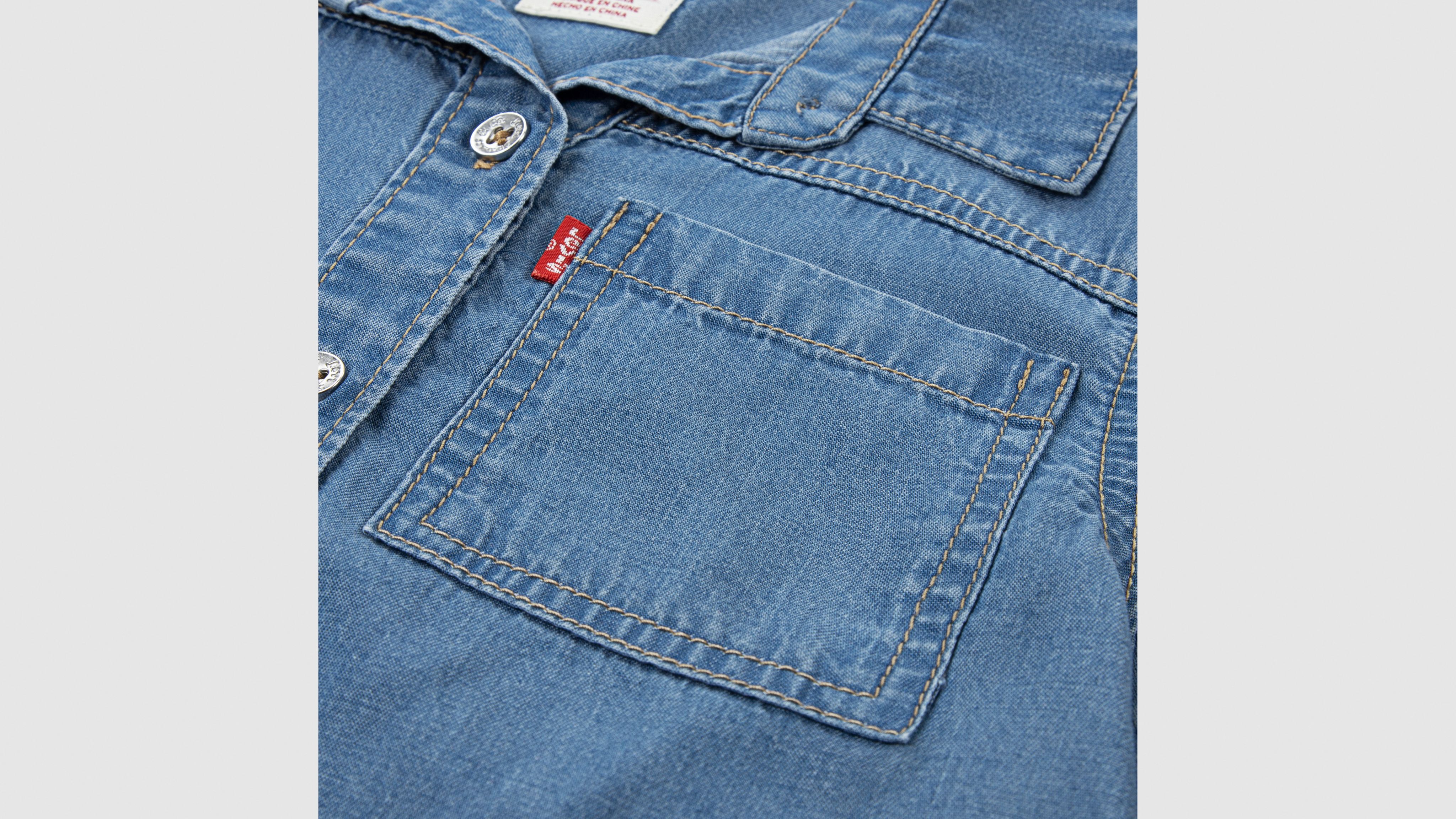 Levi's Levis Ss Denim Top Toddler Girls 2t-4t 3t In Blue
