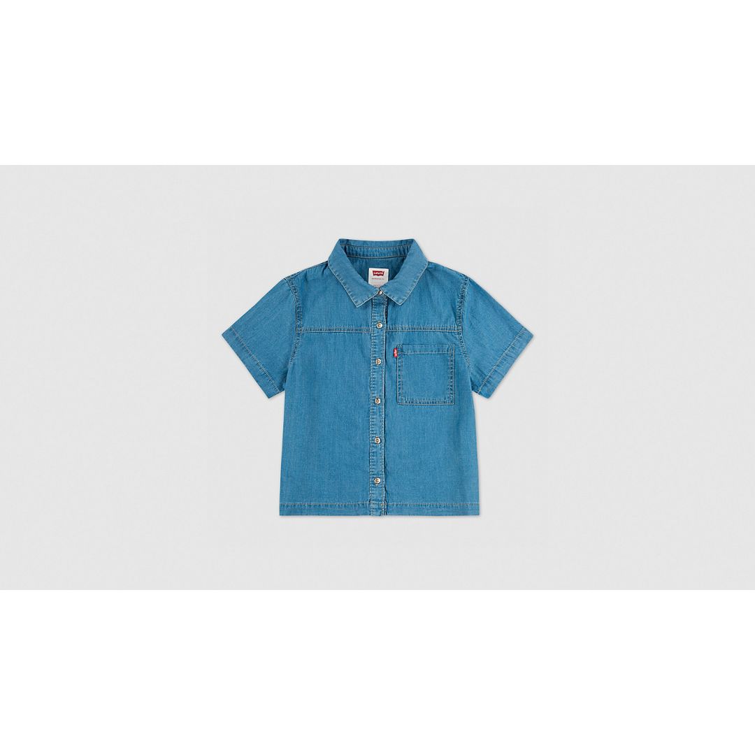 Levi's Levis Ss Denim Top Big Girls S-xl S In Blue