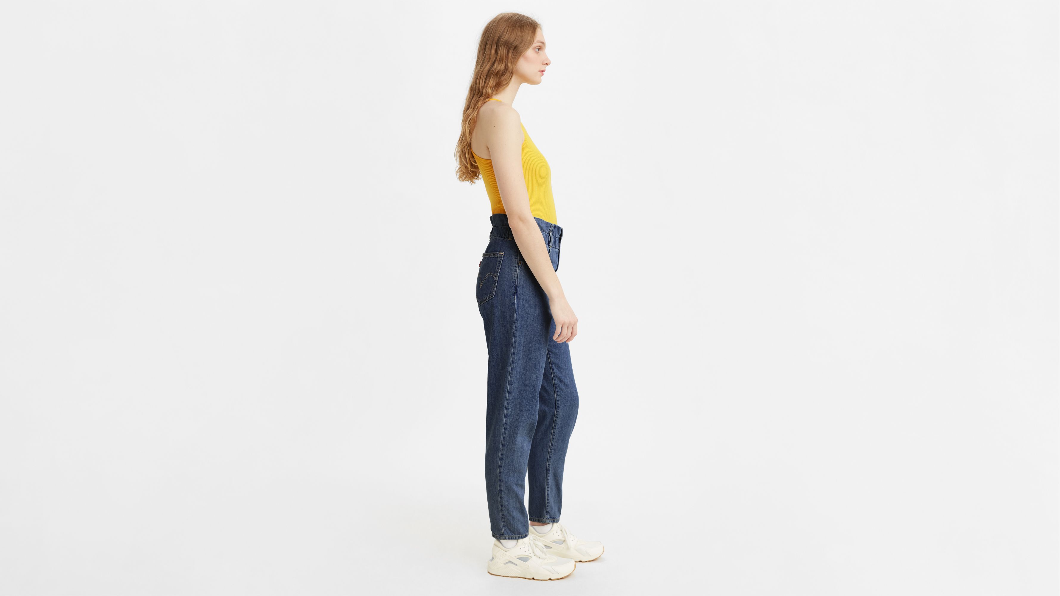 tapered paperbag pants