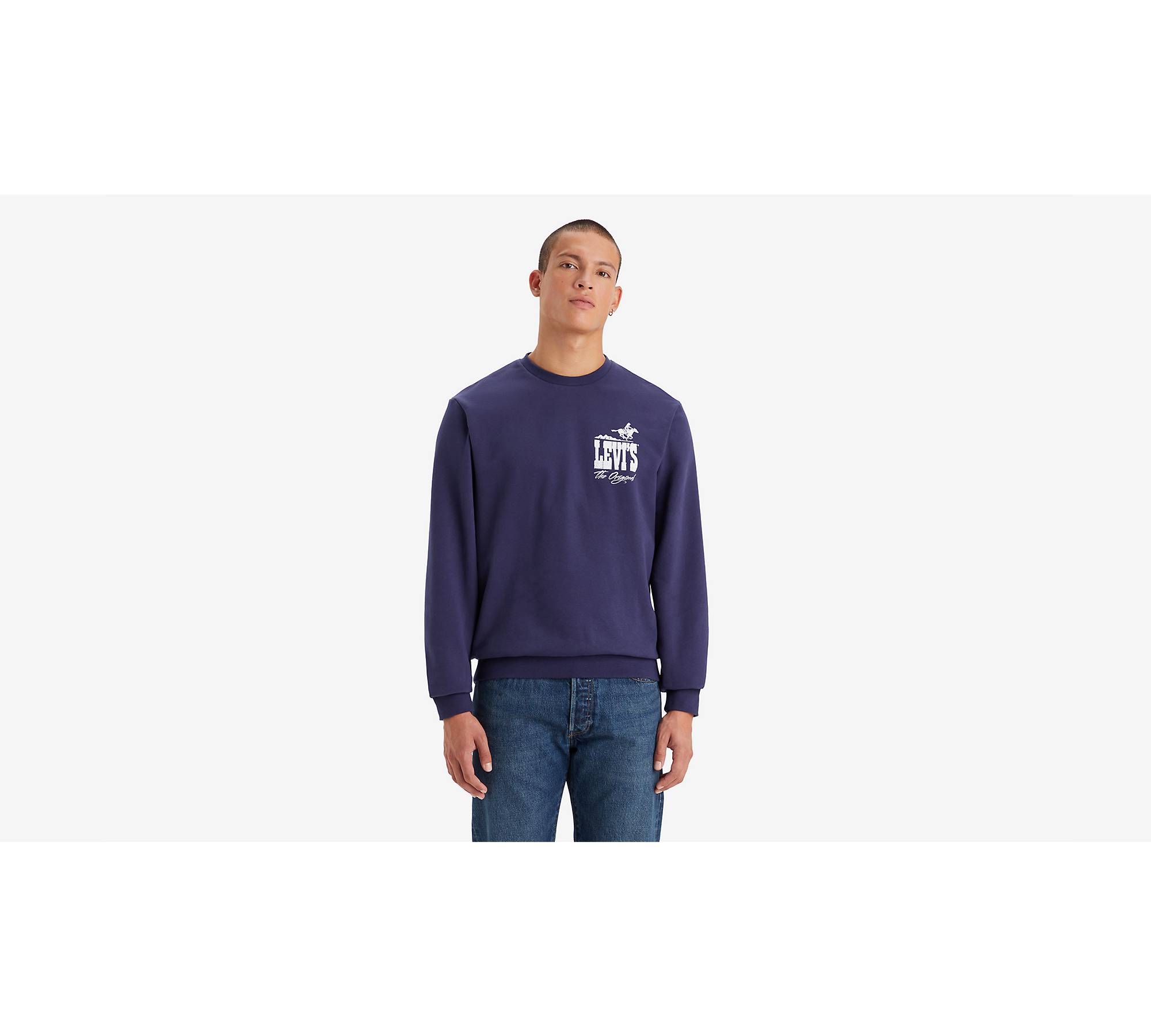 Standard Fit Sweatshirt mit Rundhalsausschnitt und Grafik 1