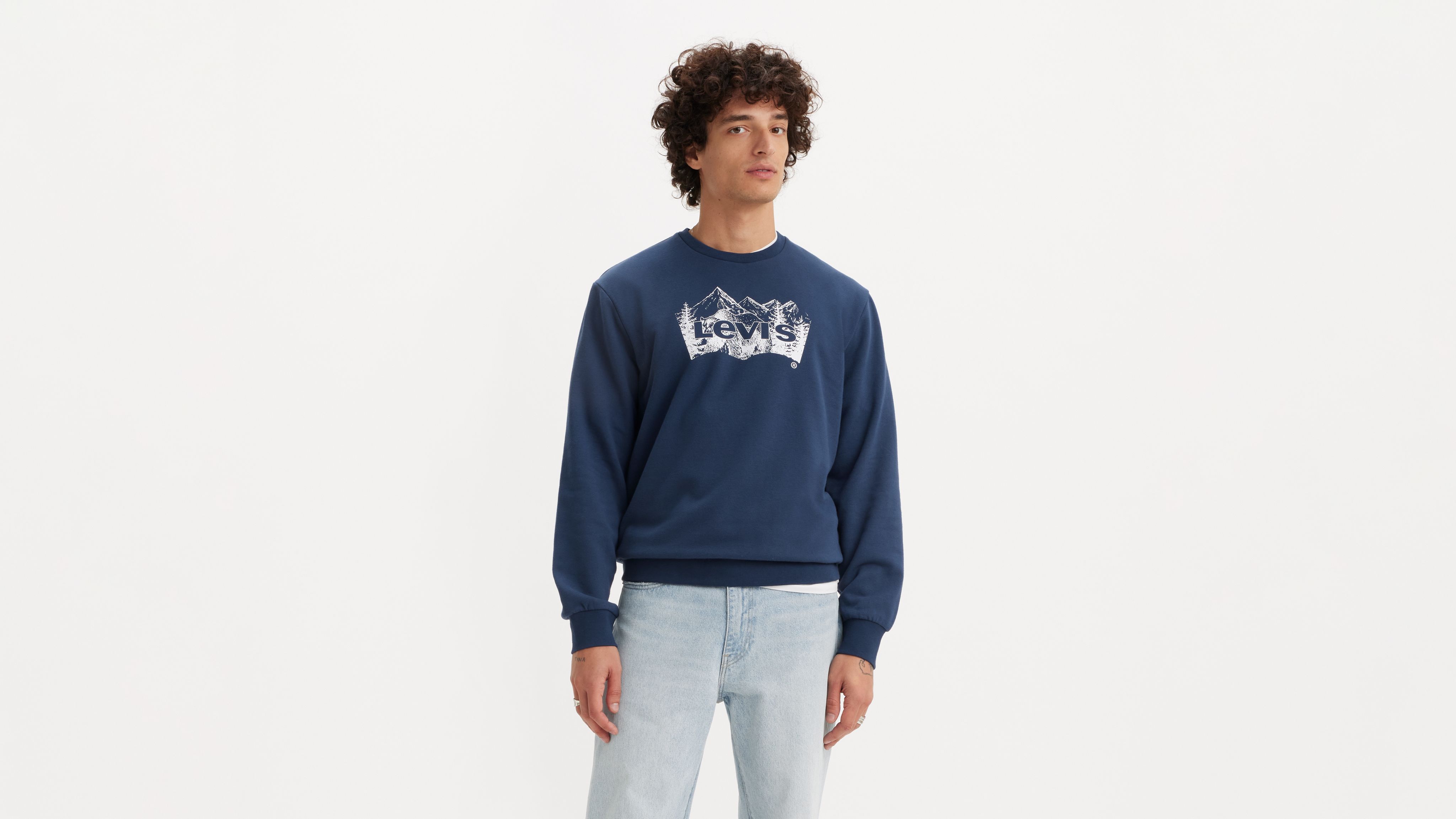 Standard Fit Graphic Crewneck Sweatshirt Blauw Levi's® NL