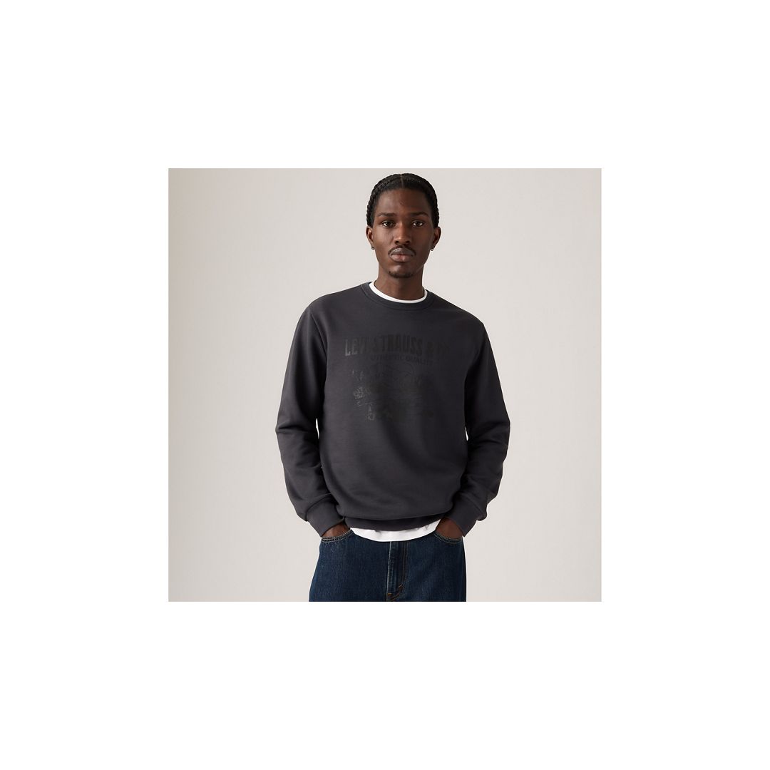 Levi's Standard Graphic Crewneck Sweatshirt In Blue