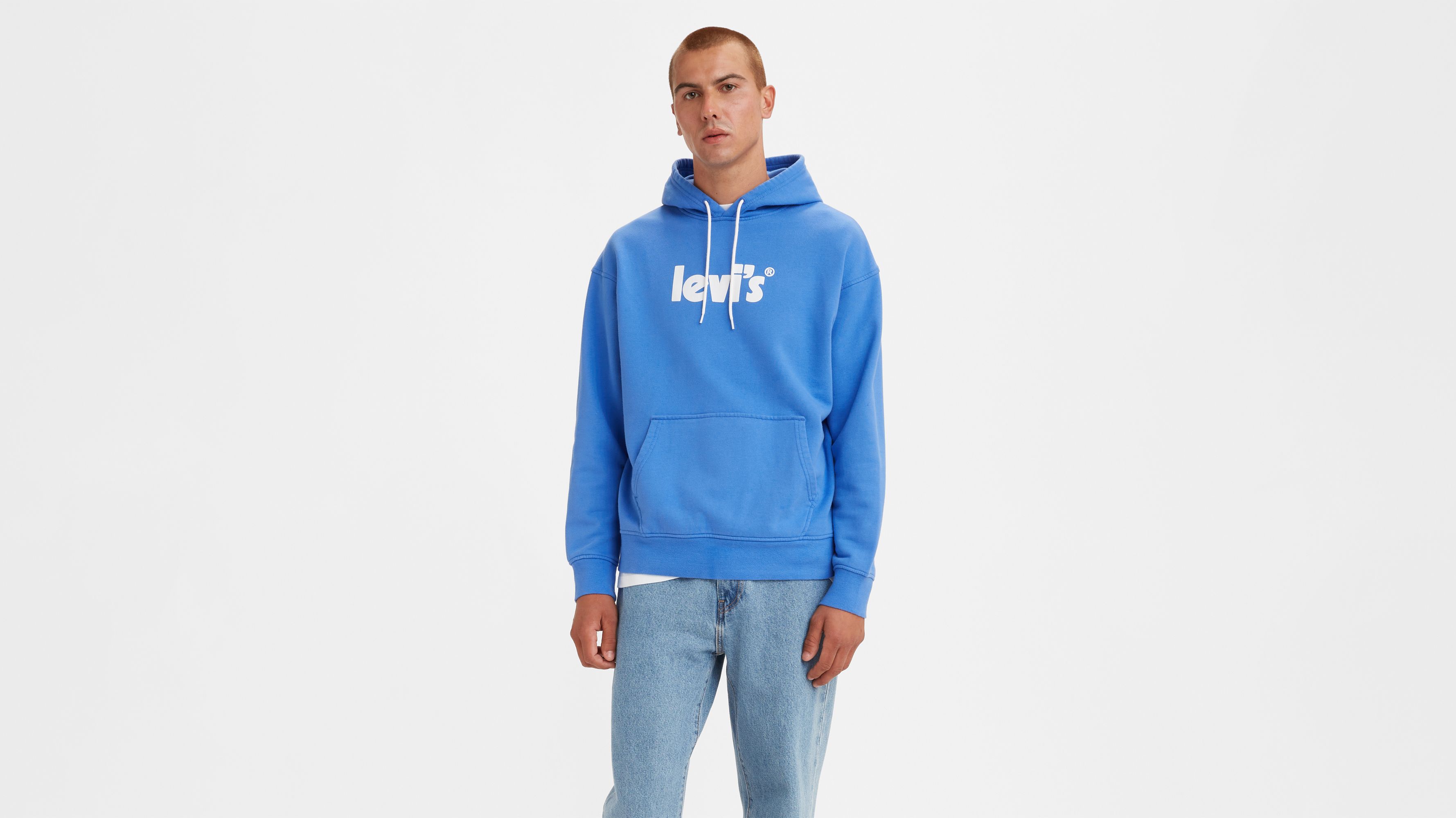 Navy blue best sale levis hoodie