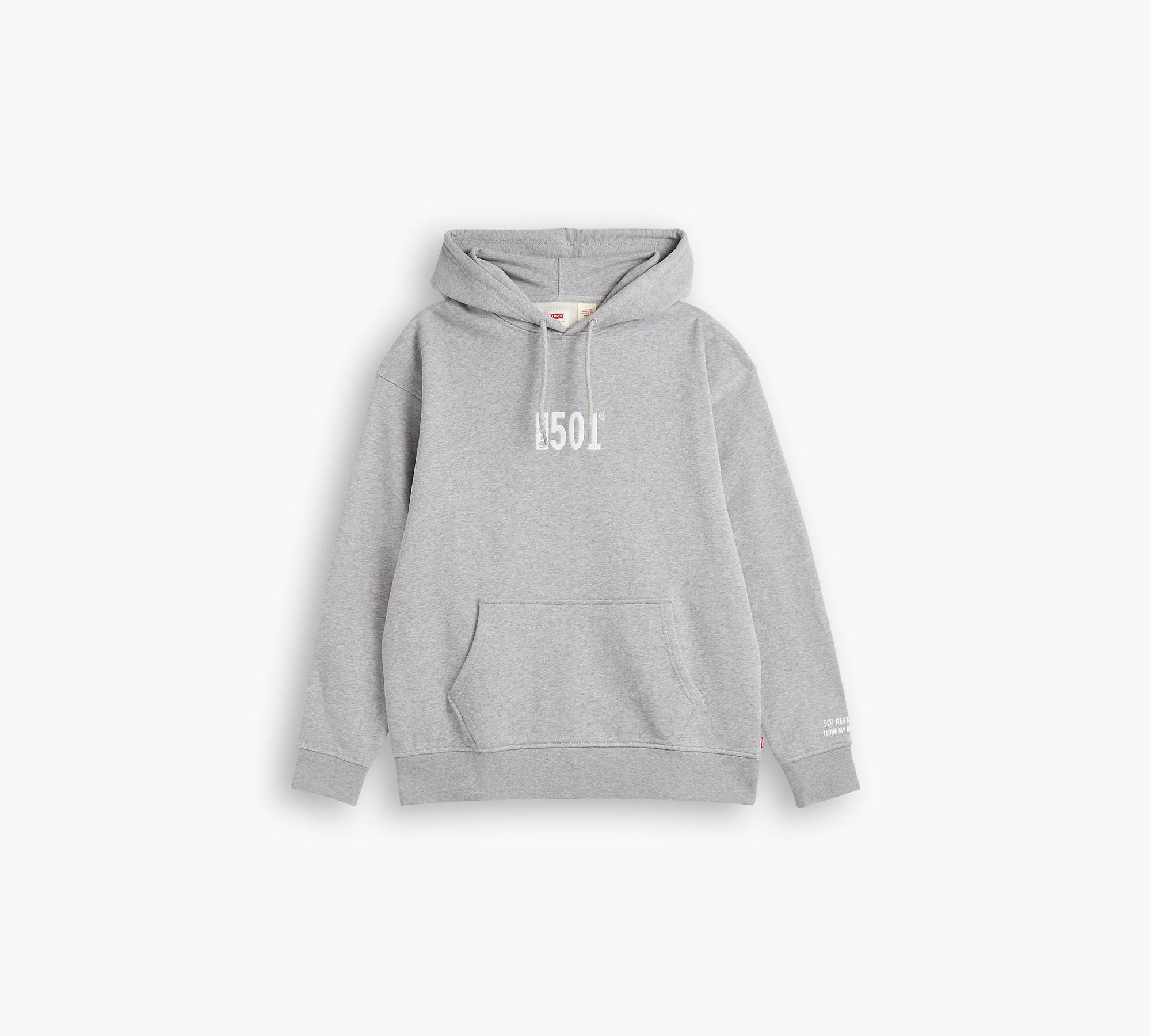 Relaxed Fit Graphic Hoodie - Grey | Levi's® DE