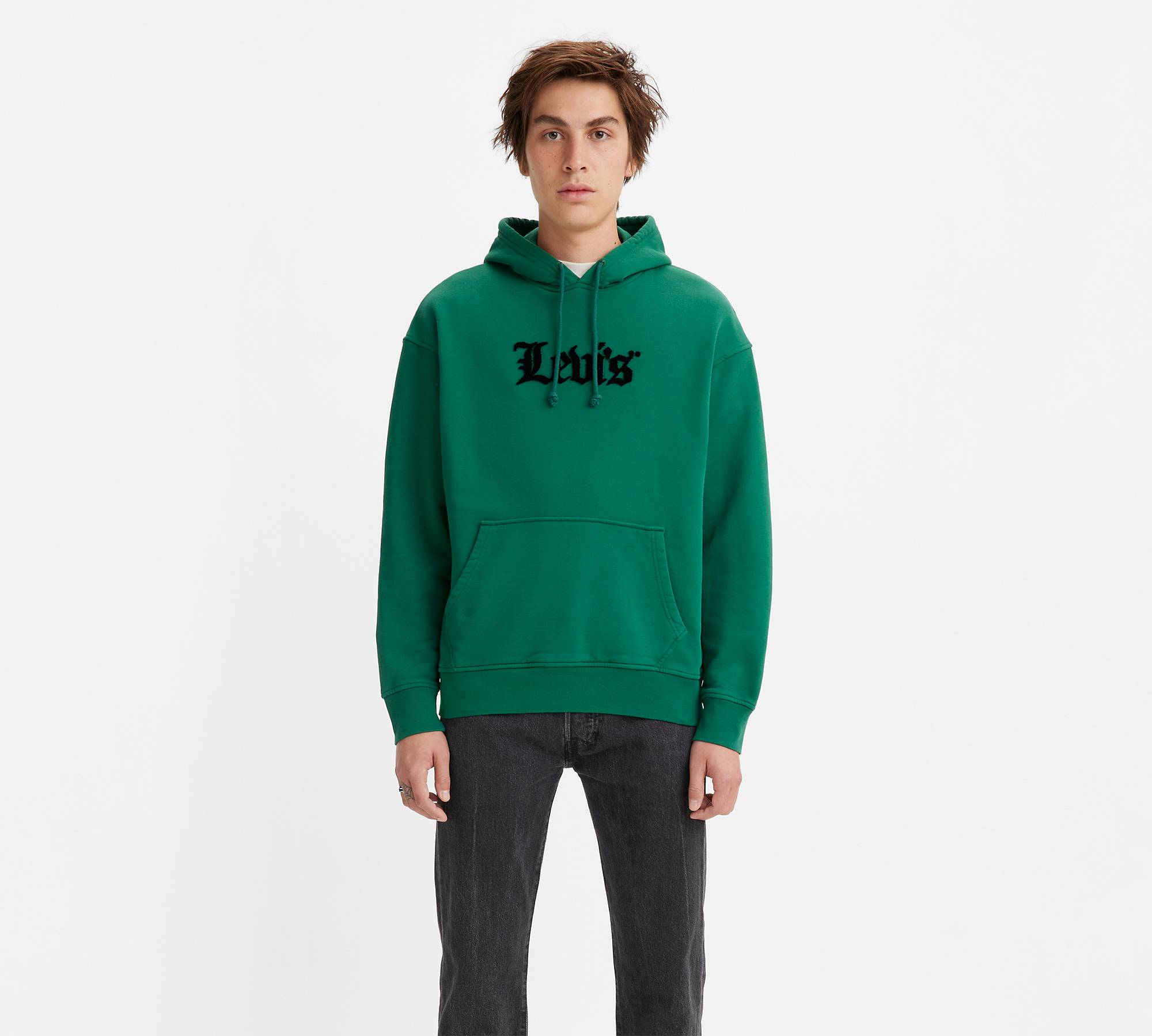 Relaxed Graphic Hoodie - Green | Levi's® CY