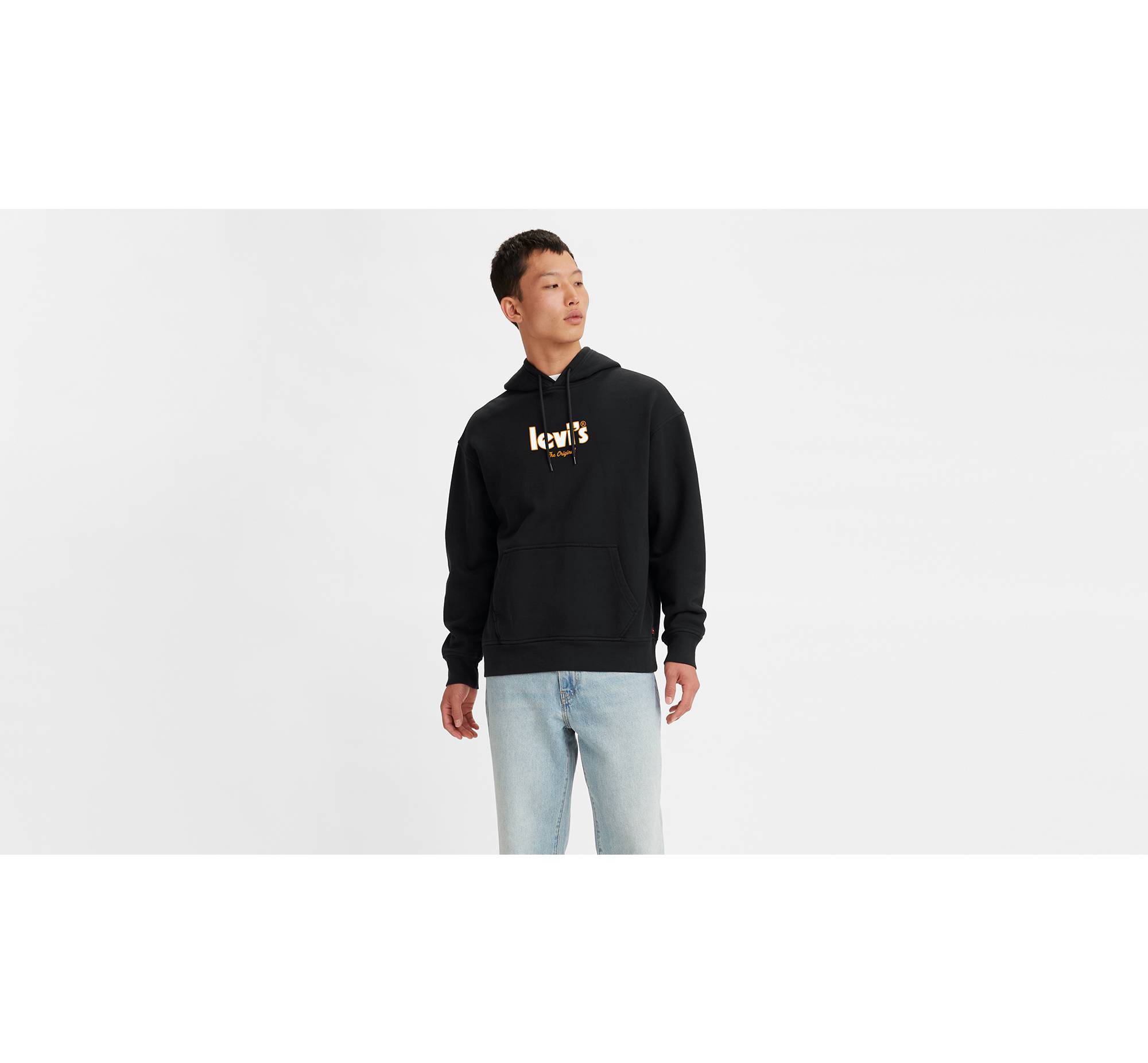 Relaxed Fit Graphic Hoodie - Black | Levi's® RS
