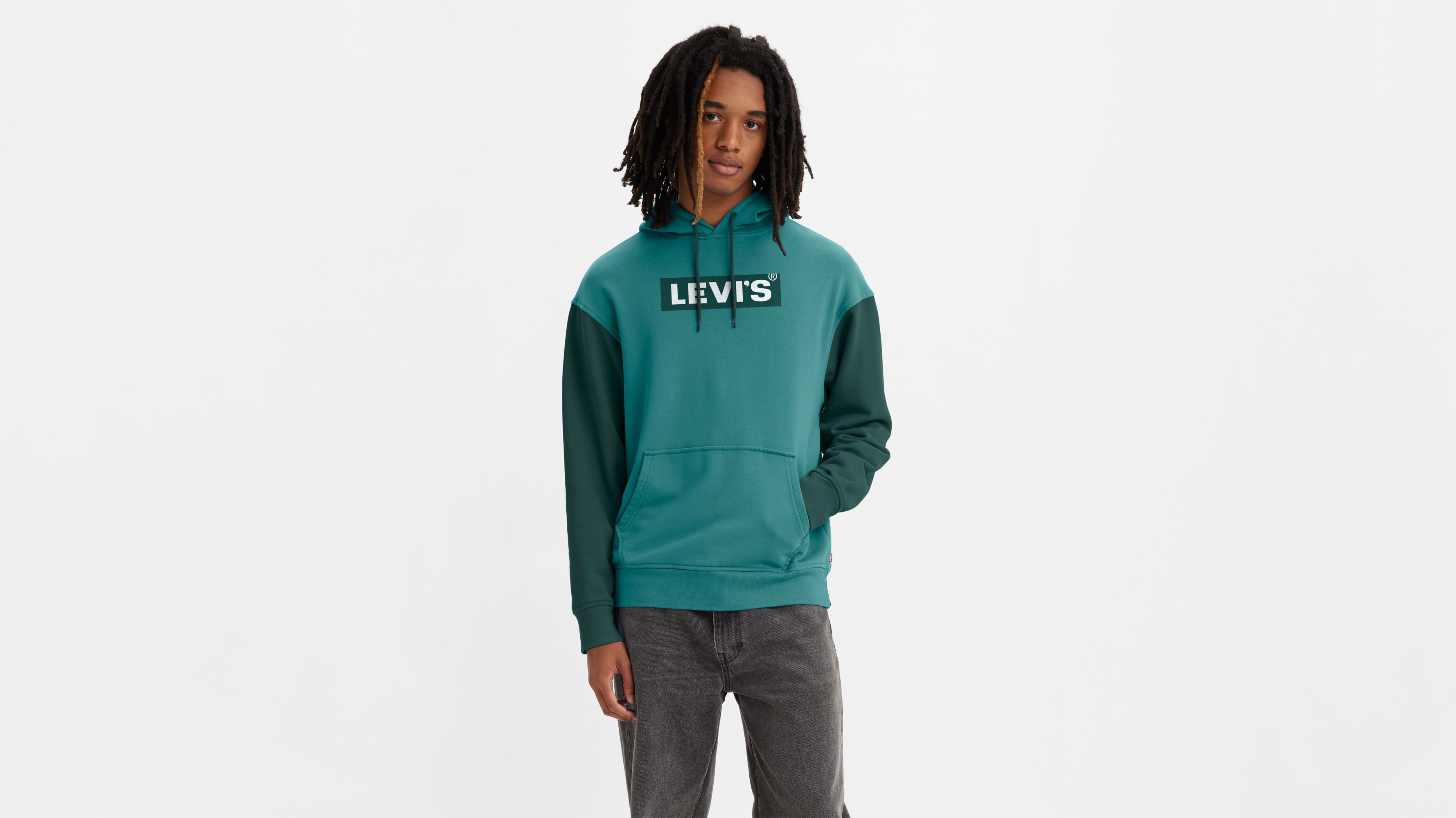 Relaxed Fit Graphic Hoodie - Green | Levi's® KZ