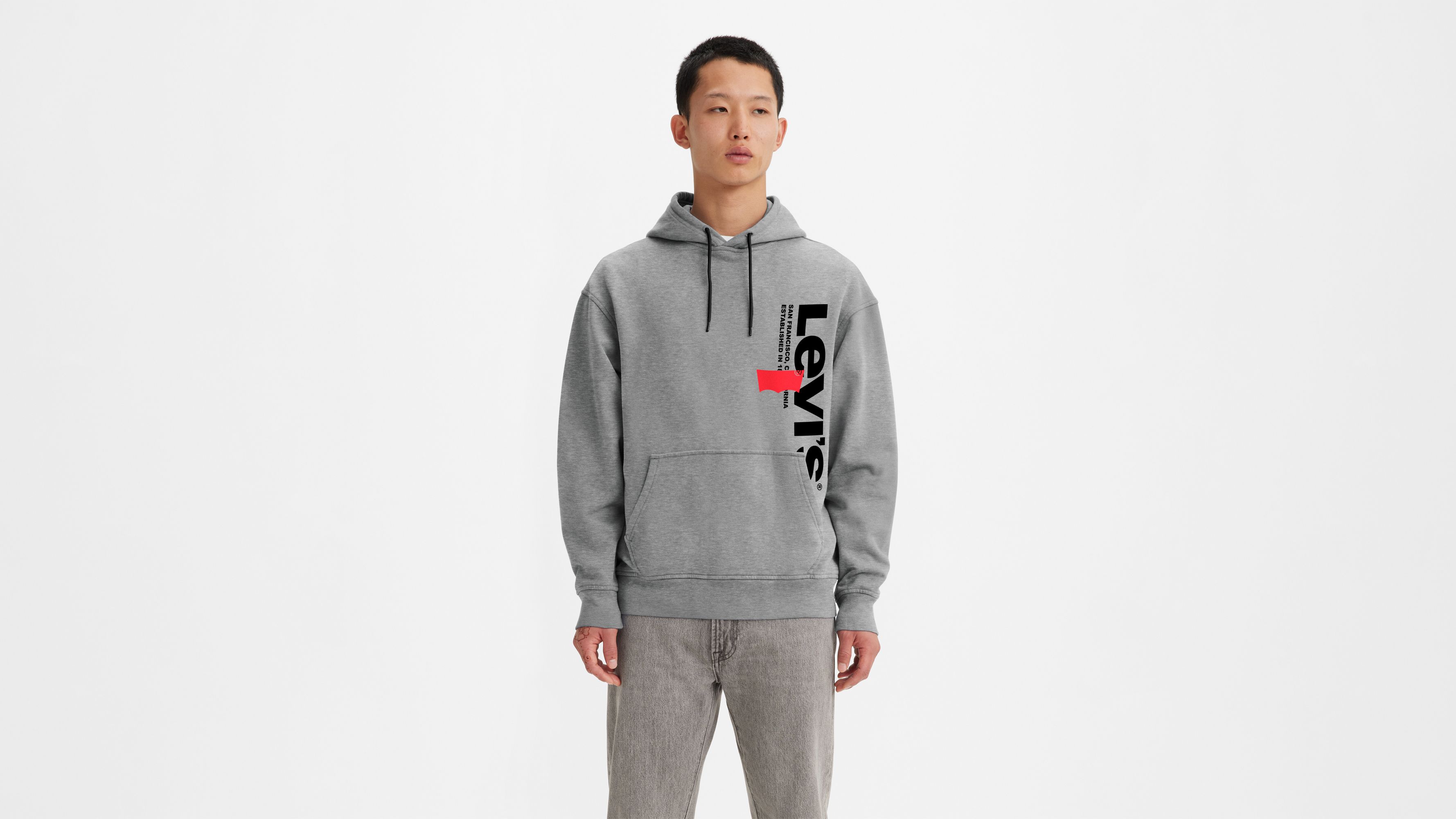 Relaxed Graphic Hoodie Sweatshirt Grey Levi's® US, 60% OFF