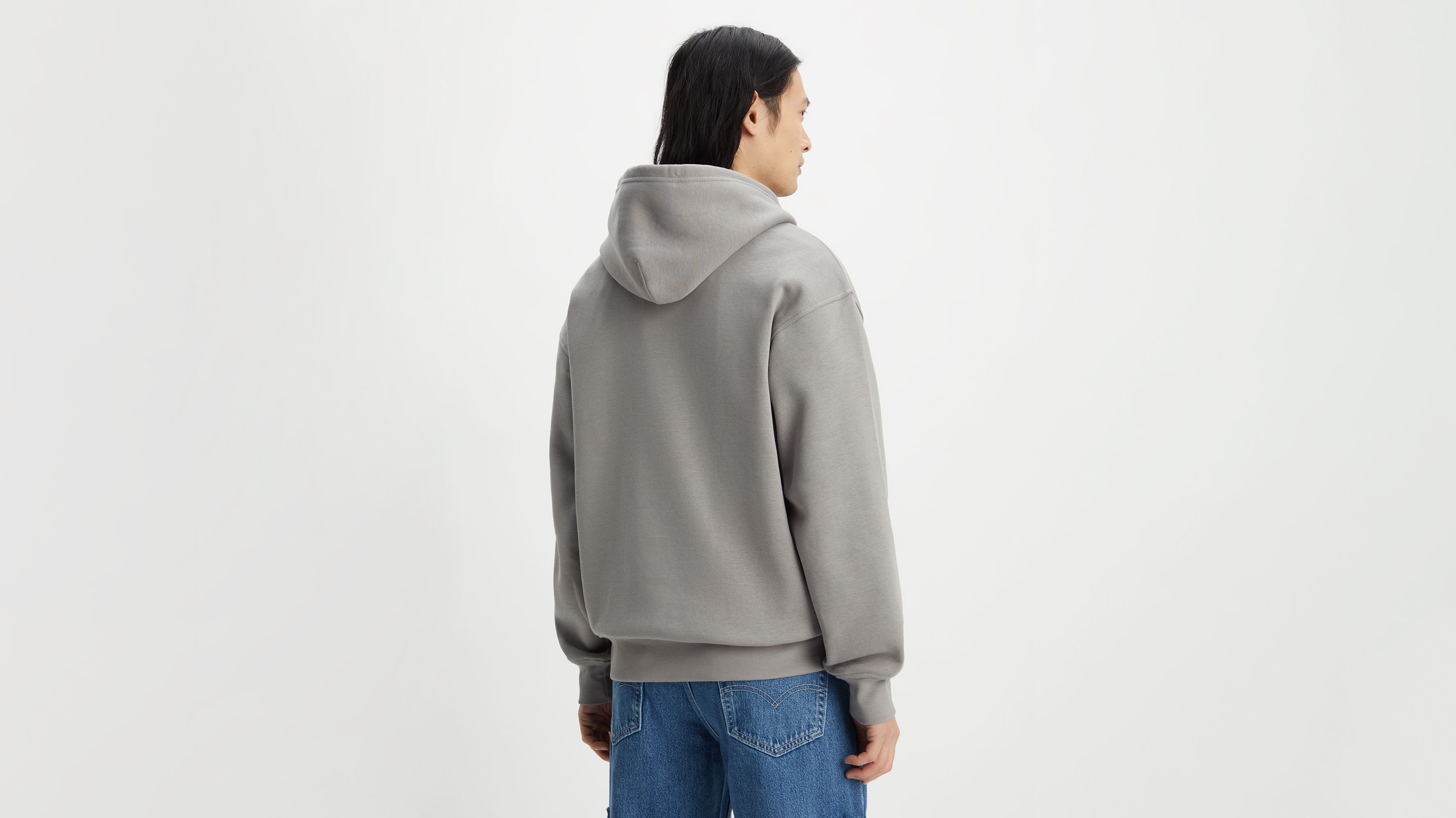| US Levi\'s® - Relaxed Hoodie Sweatshirt Grey Graphic Silvertab™