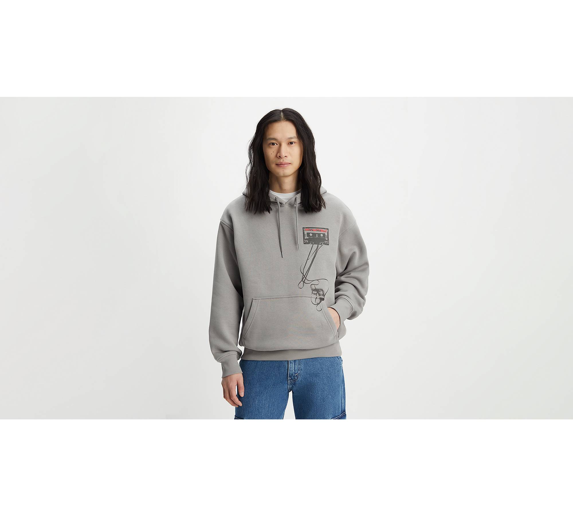 Silvertab™ Graphic Hoodie | US Relaxed Sweatshirt Levi\'s® - Grey