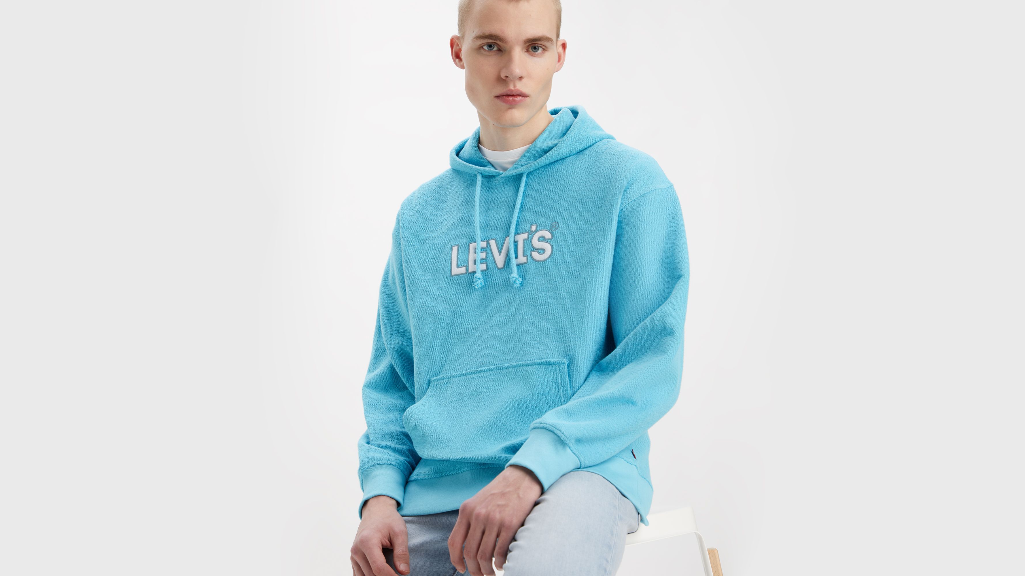 Relaxed Graphic Hoodie Sweatshirt Blue Levi s US