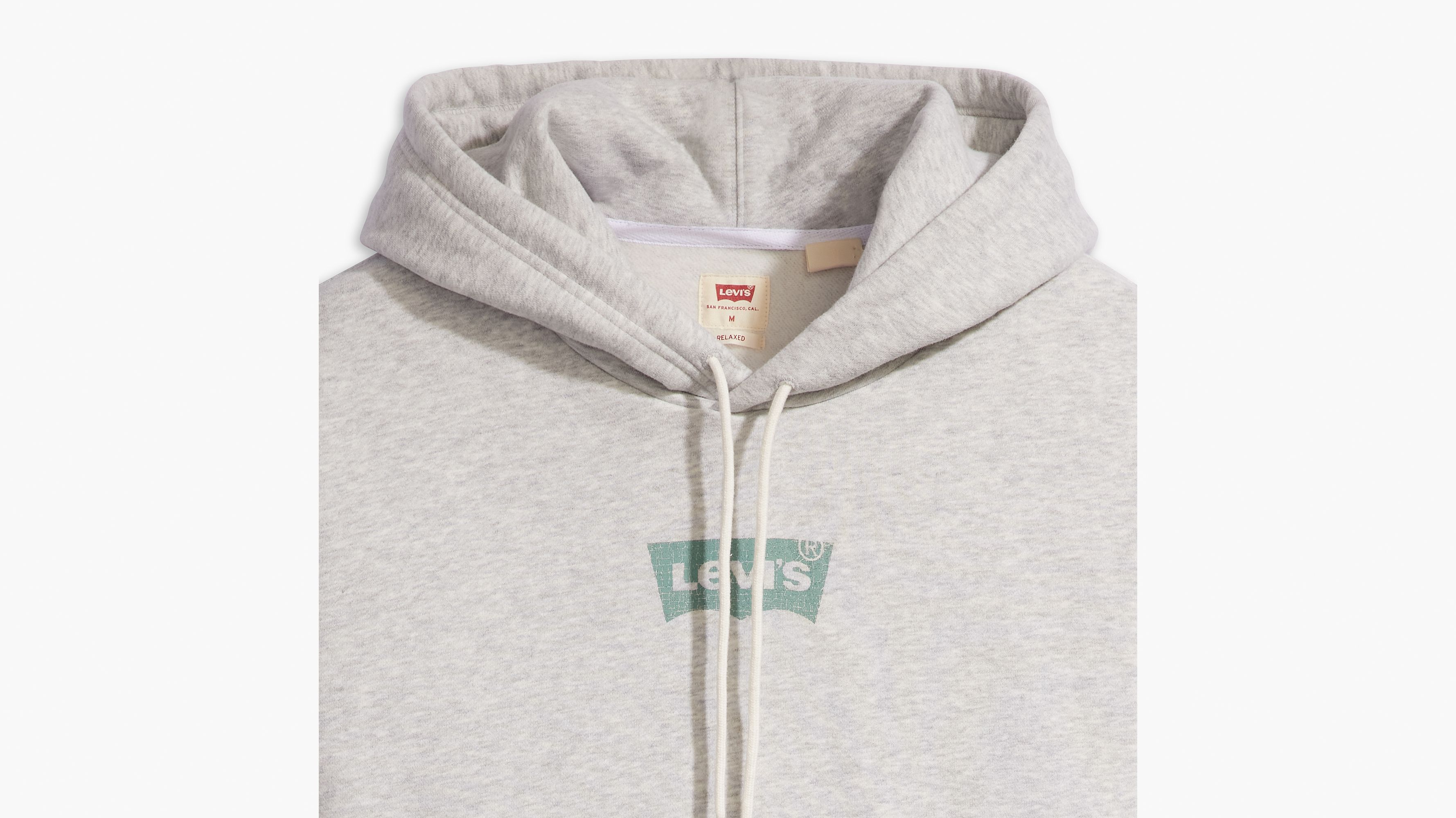 Relaxed Fit Graphic Hoodie - Grey | Levi