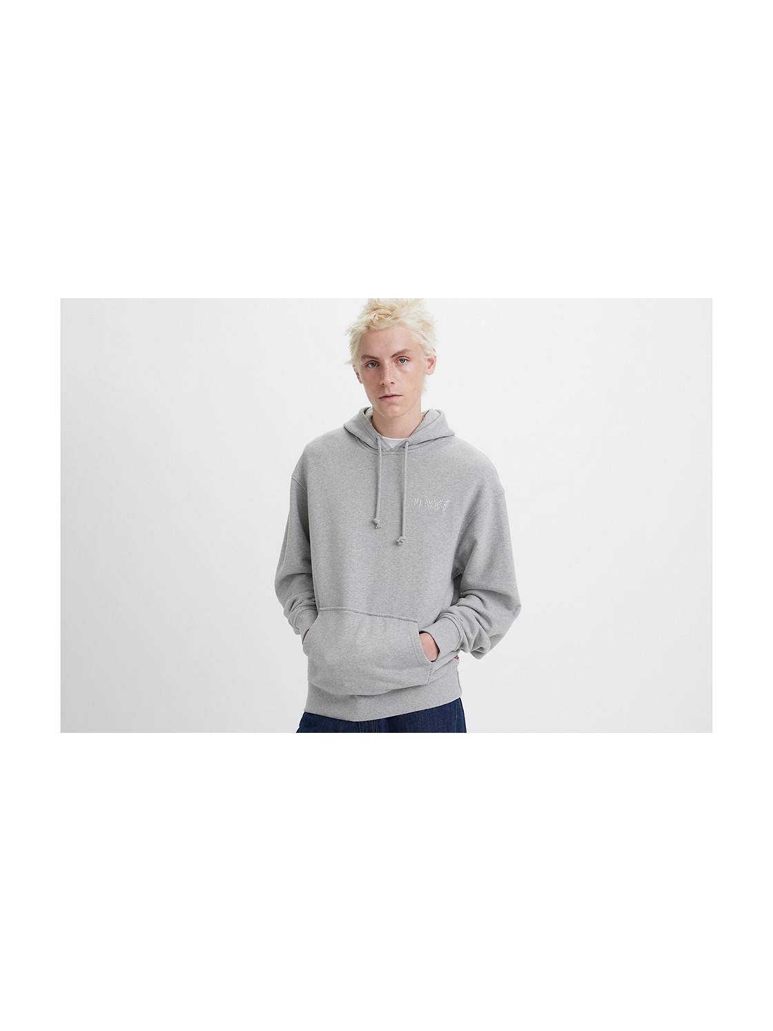 Levi's Graphic Hoodie - Men's - Two Color Heather Grey M