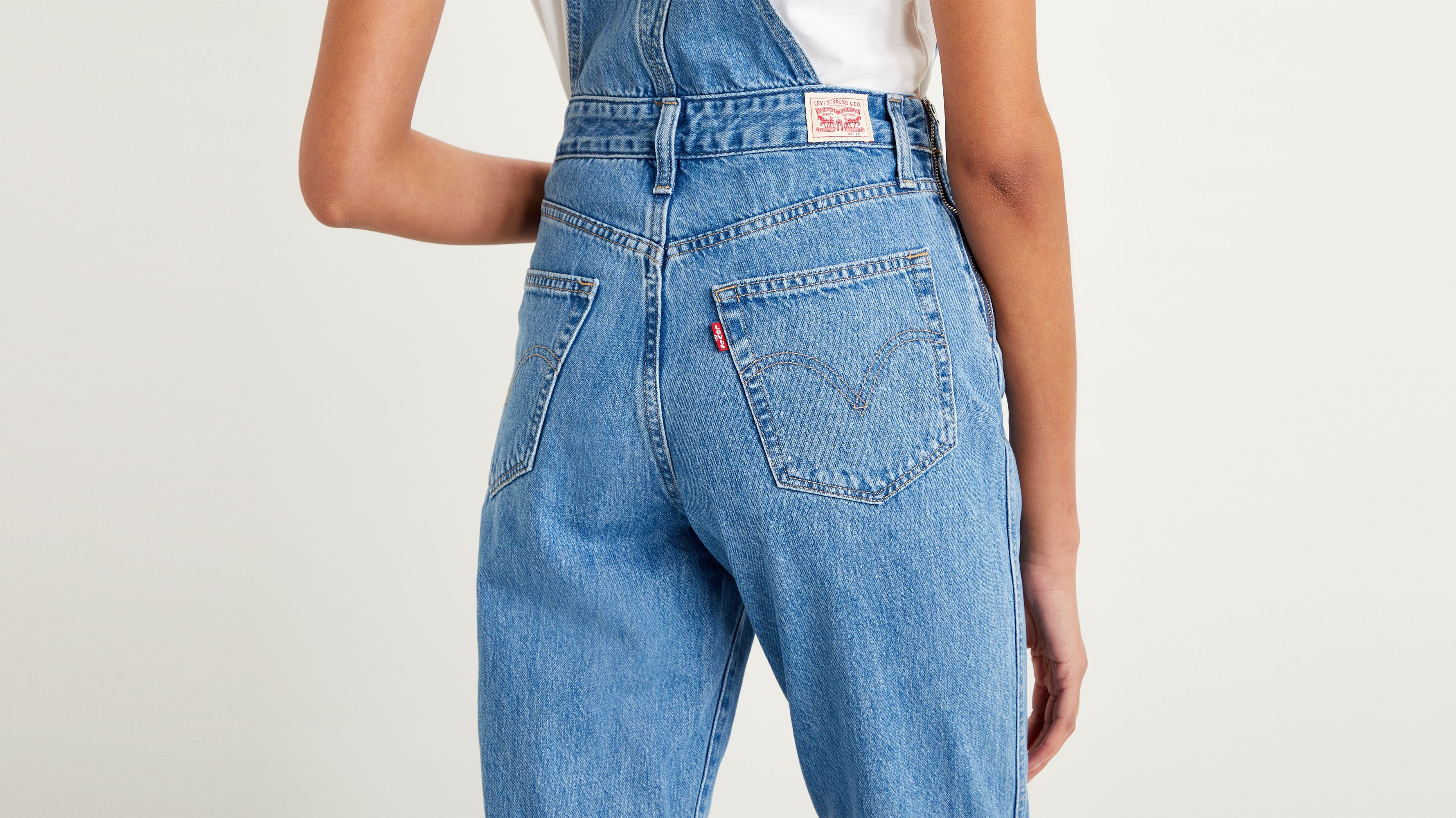 levi's tapered overall in crazy blue