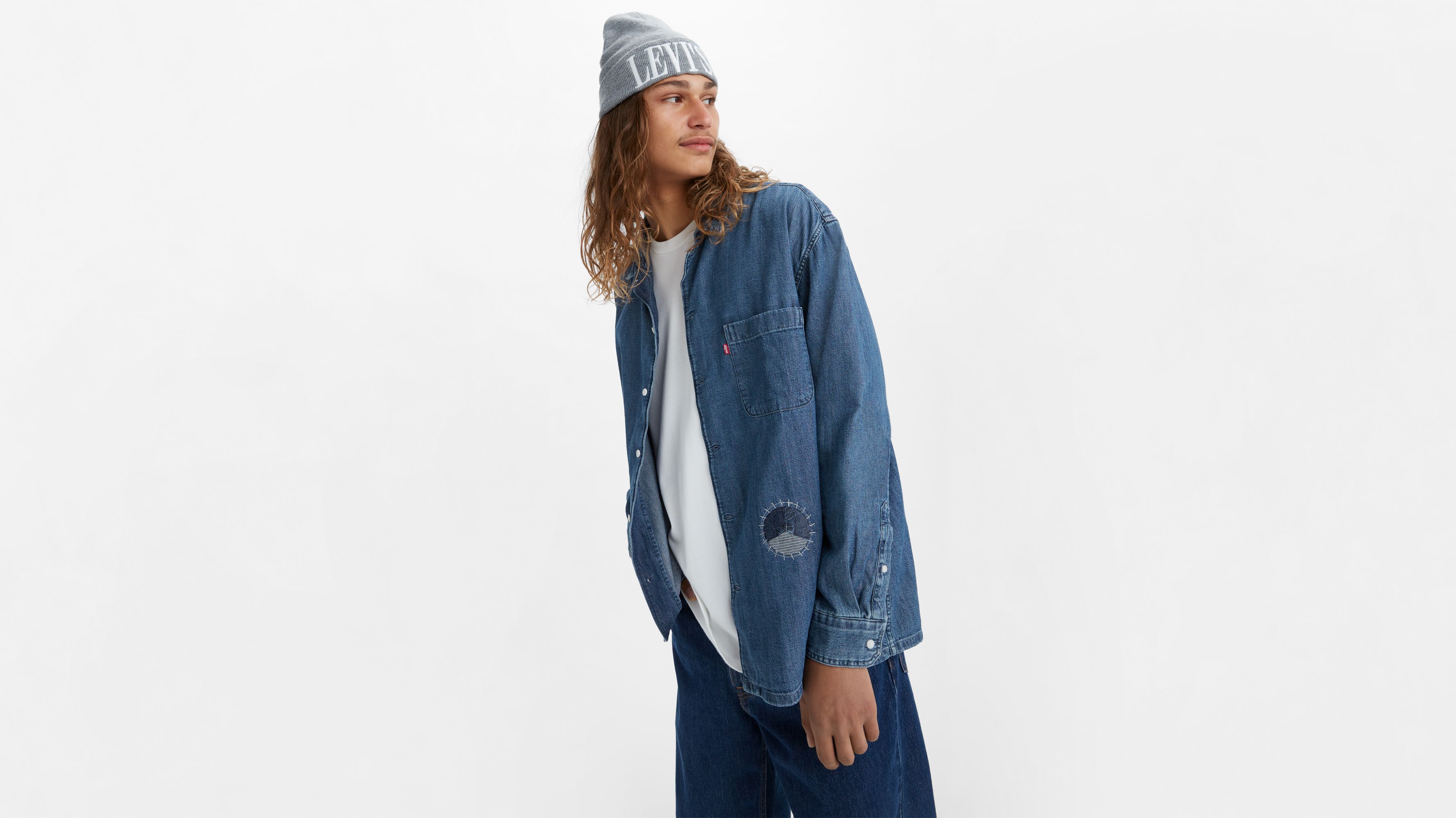 Oversized 1 Pocket Denim Shirt - White | Levi's® US