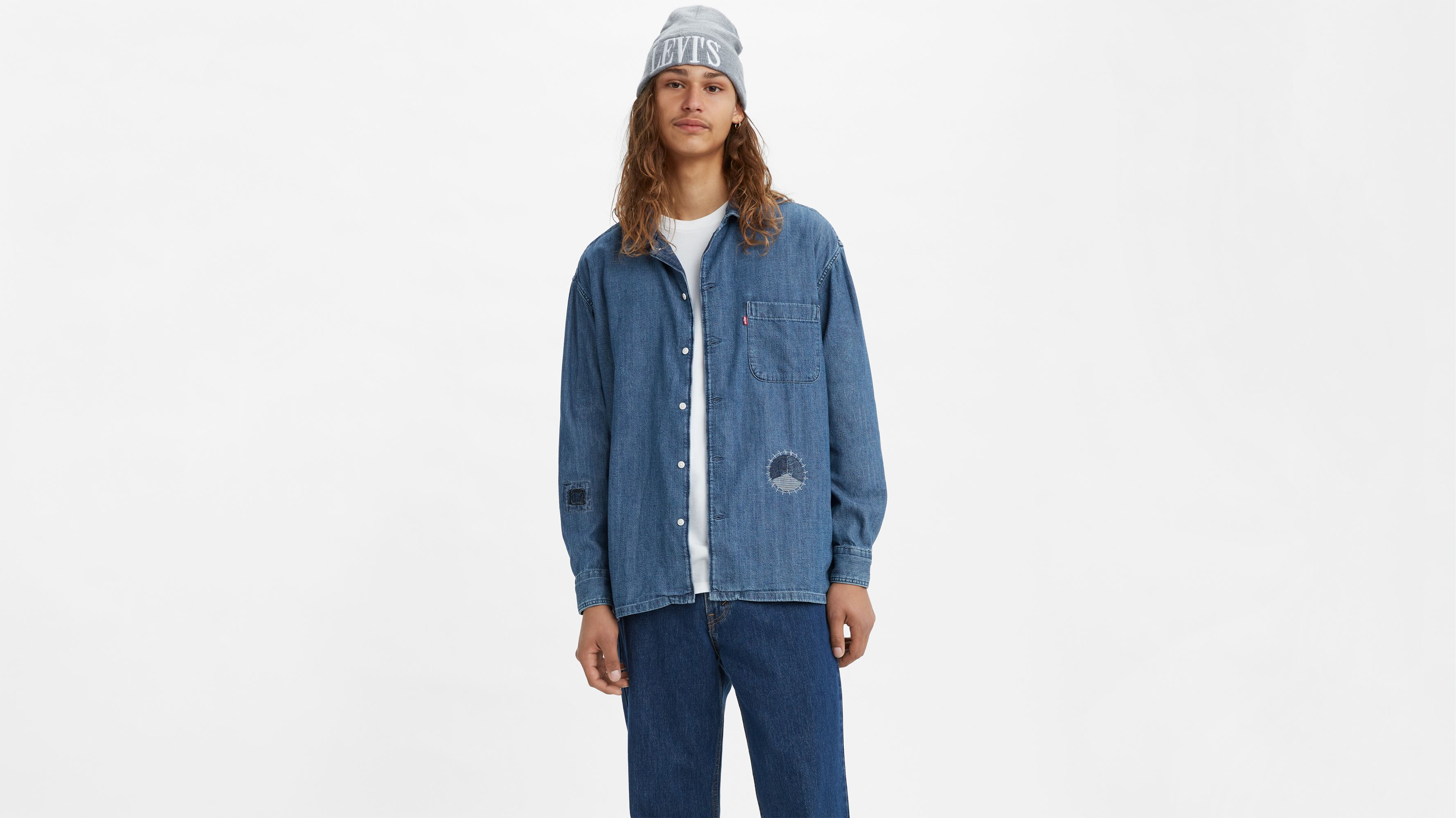 Oversized 1 Pocket Denim Shirt White Levi's® US
