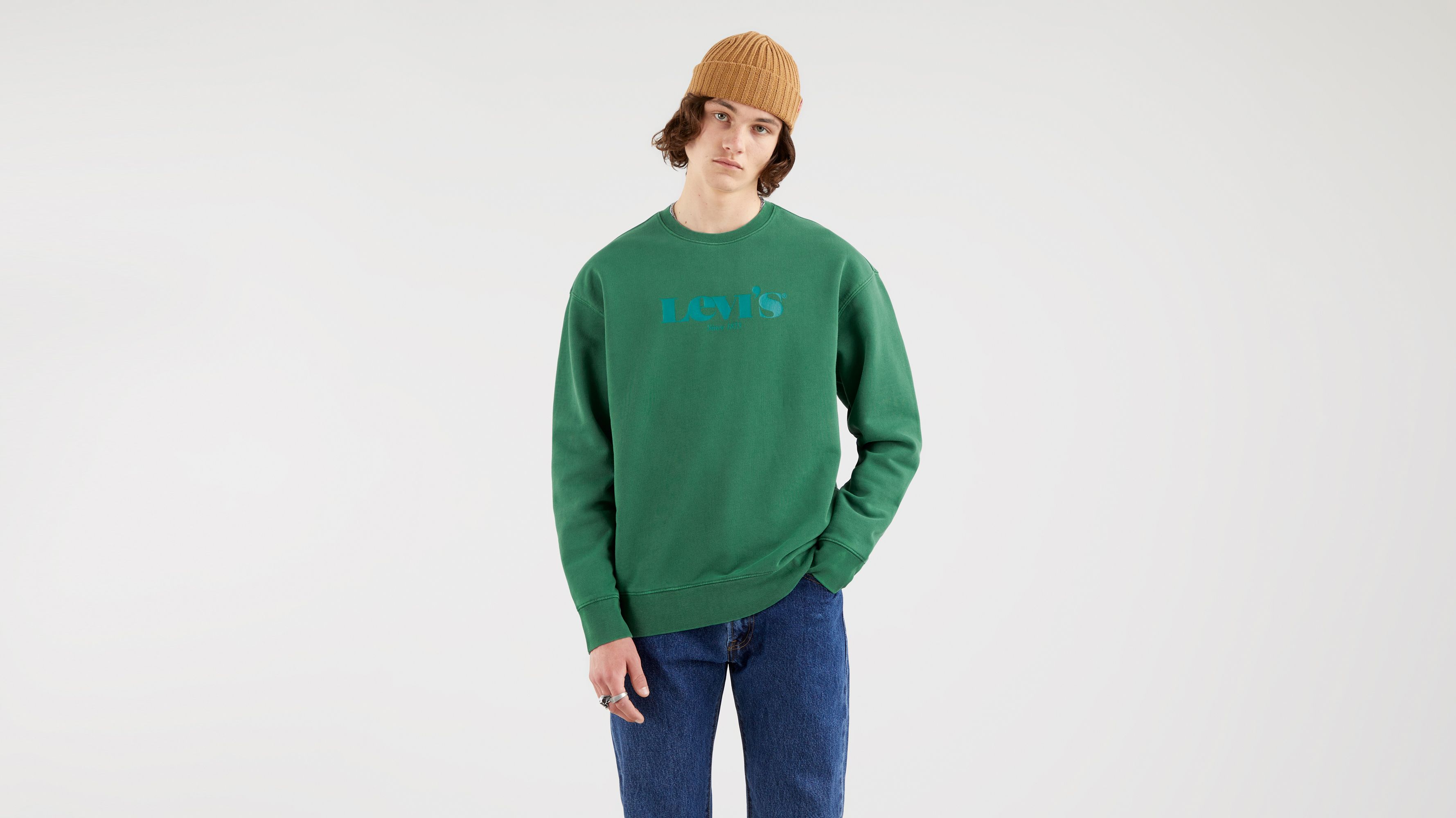 Relaxed Graphic Crewneck Sweatshirt - Green