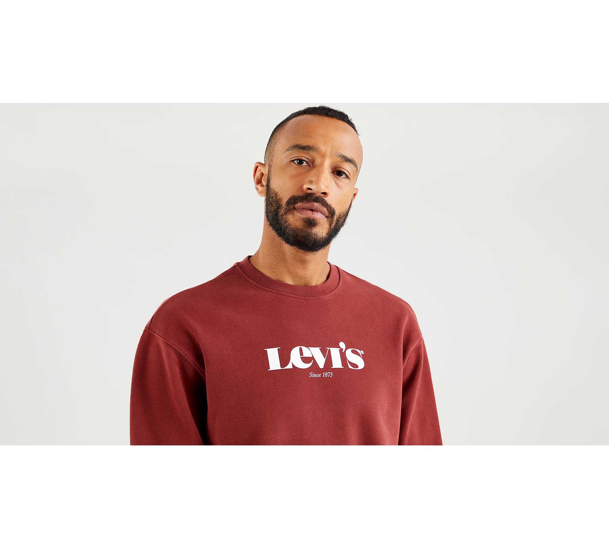 Levi's Relaxed Graphic Crew Neck Sweatshirt, Brown, M