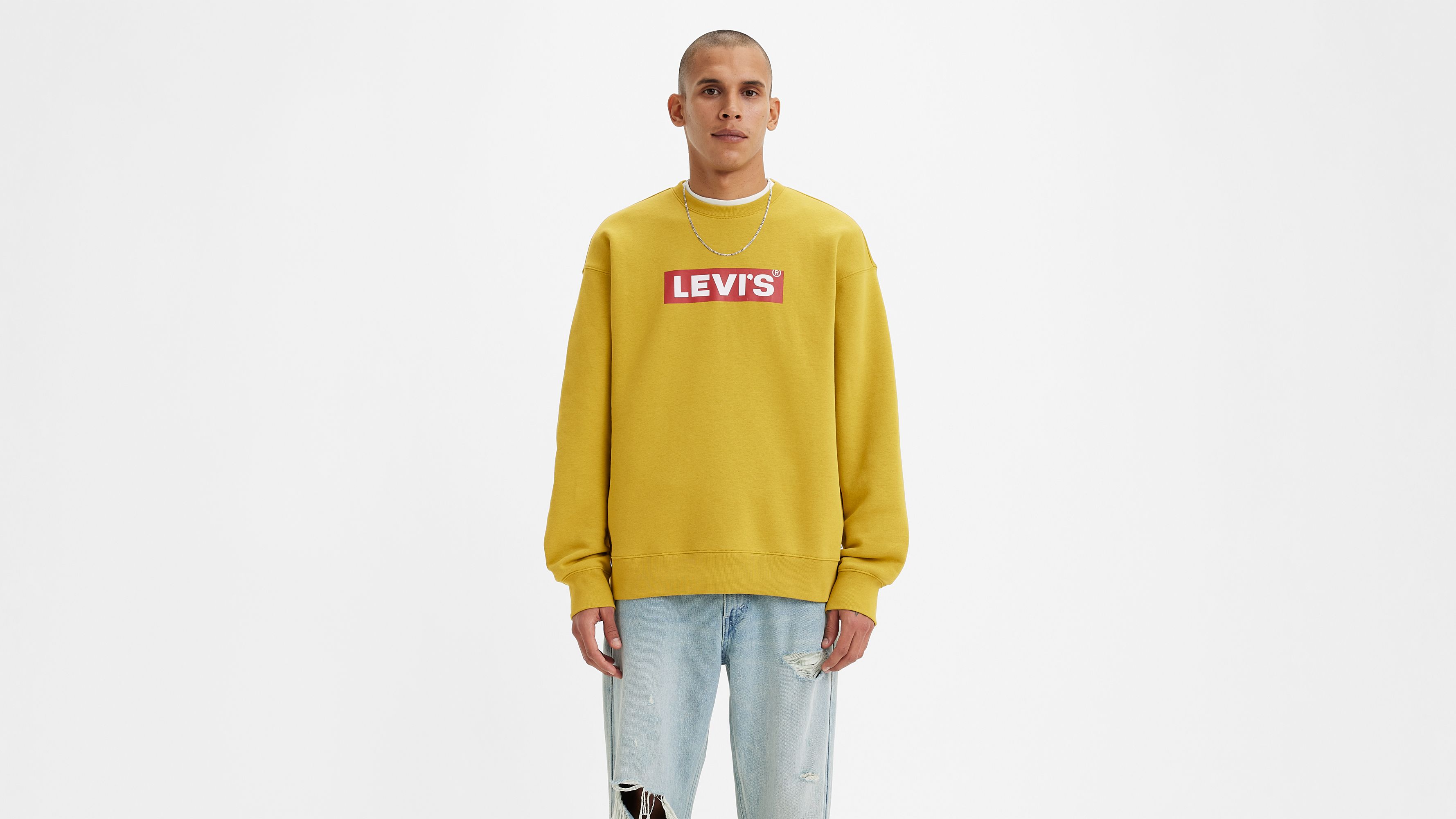 Relaxed Graphic Crewneck Sweatshirt Yellow Levi s MT