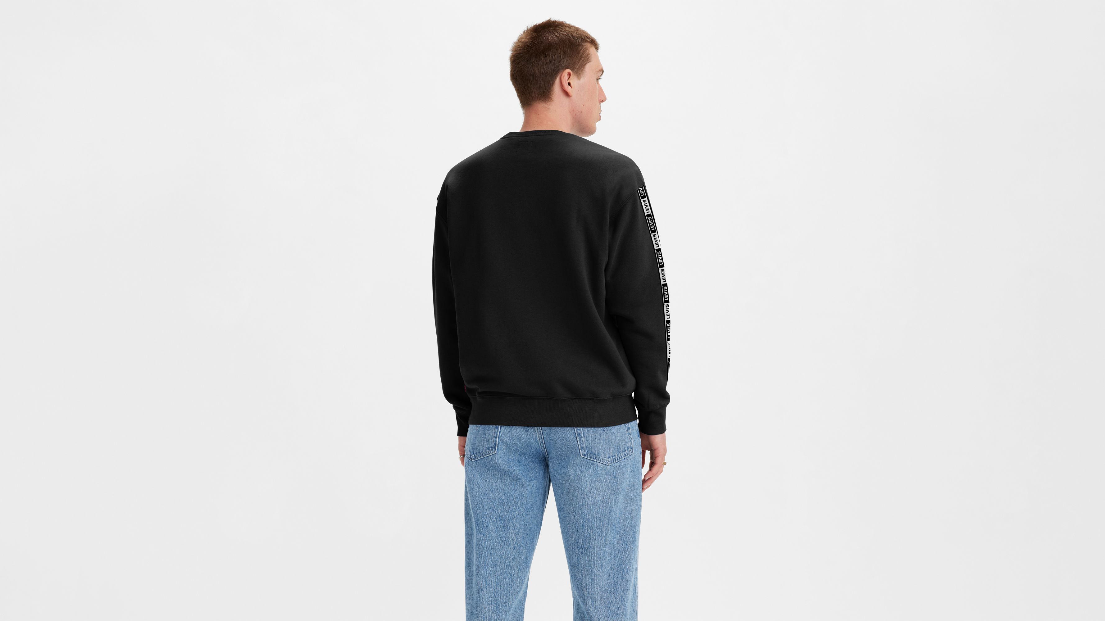 Relaxed Graphic Crewneck Sweatshirt - Black