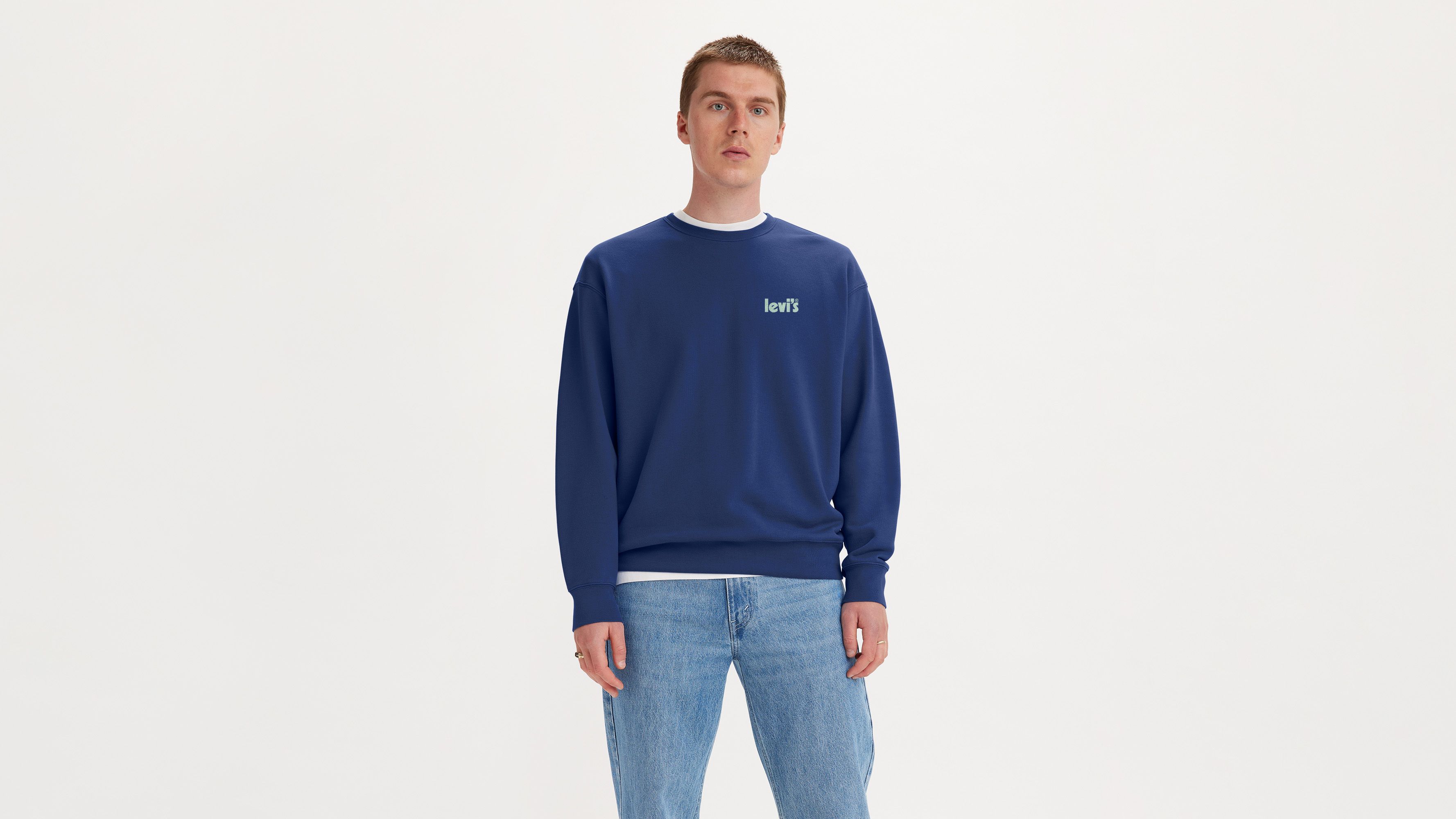 Relaxed Graphic Crewneck Sweatshirt - Blue | Levi's® FI