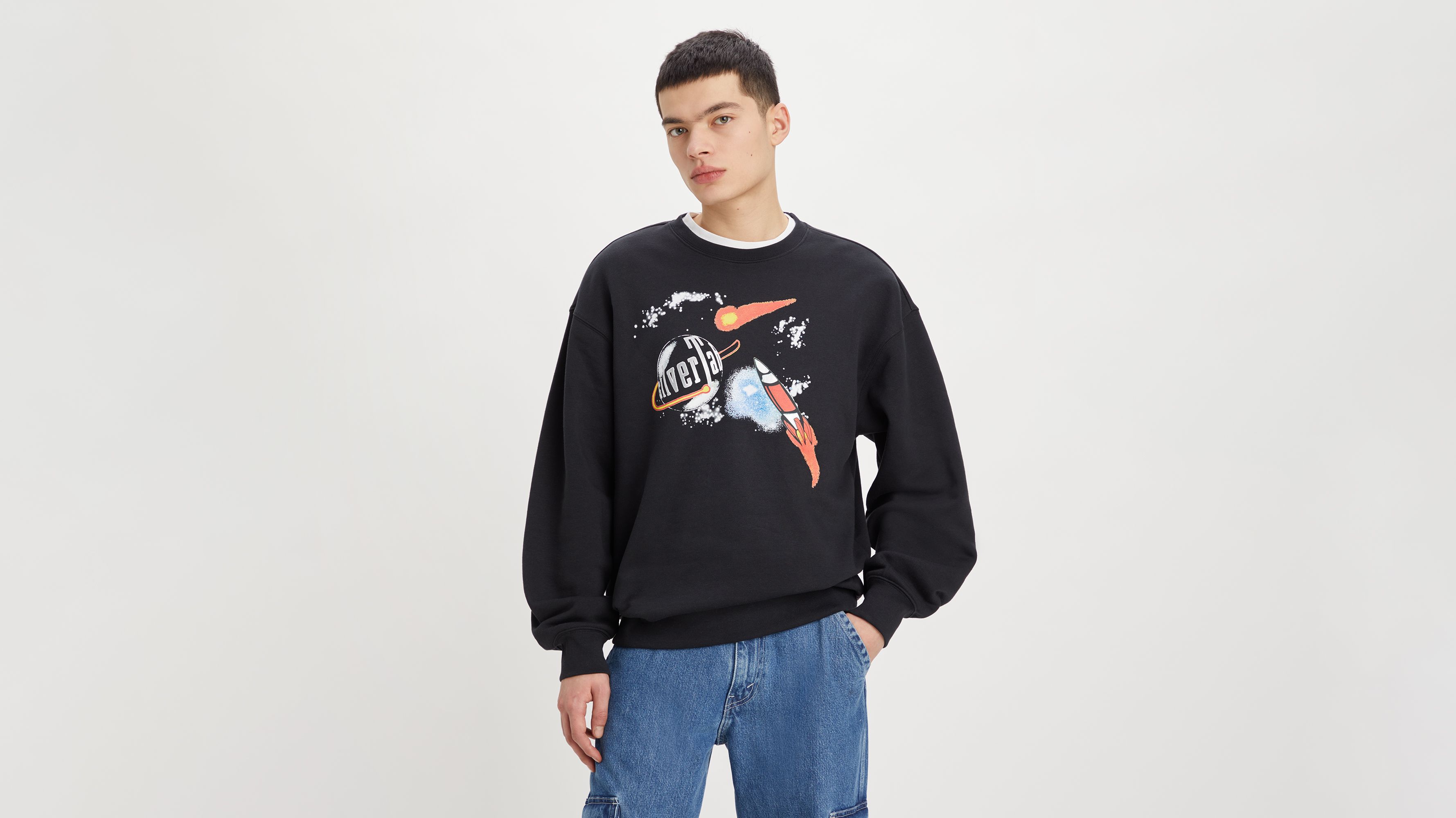 SilverTab™ Relaxed Graphic Crewneck Sweatshirt