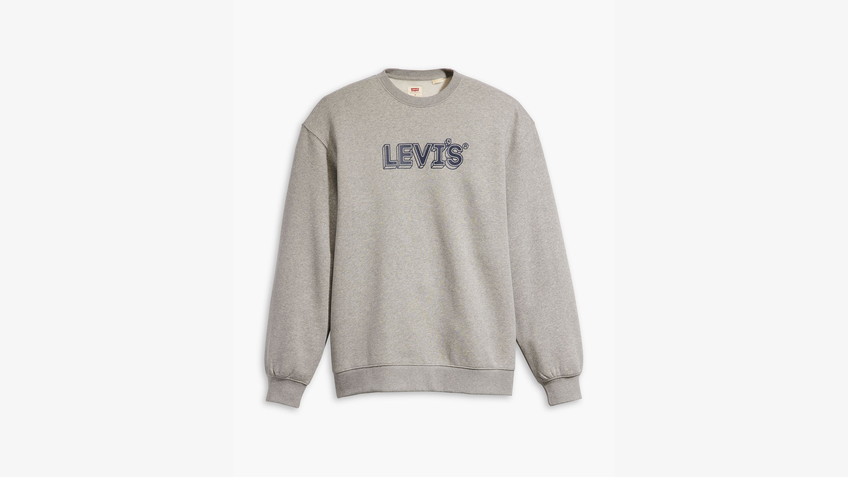 Relaxed Fit Graphic Crewneck Sweatshirt - Grey