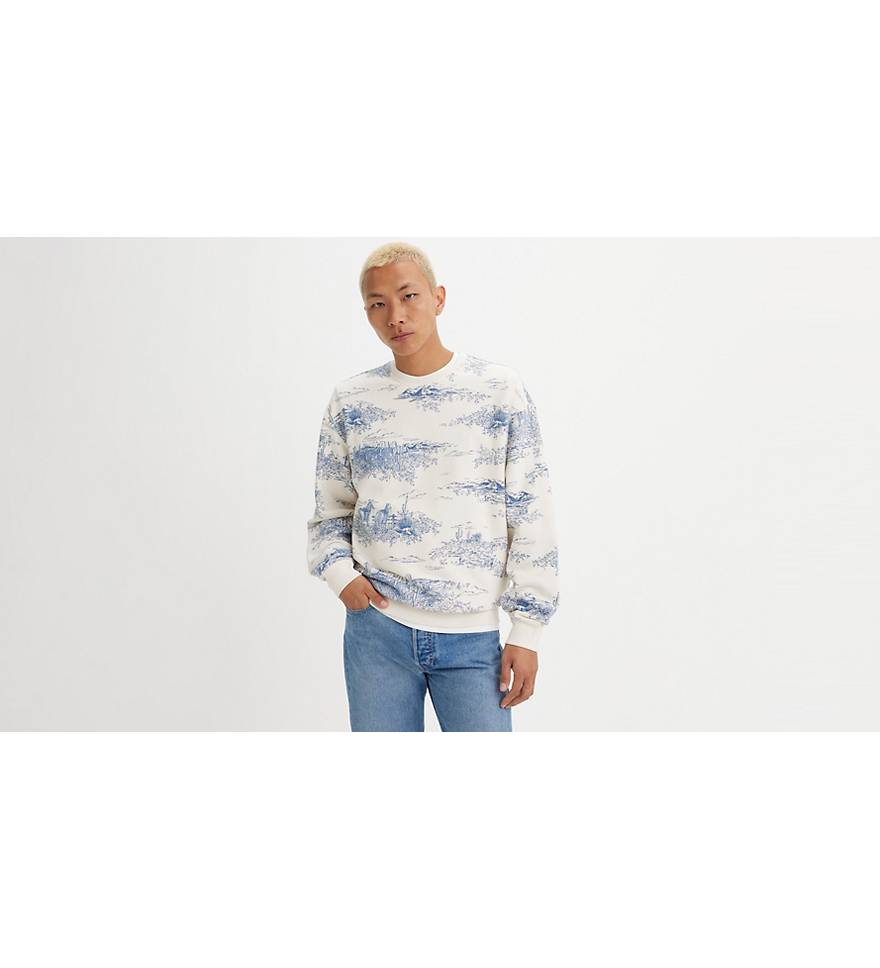 Relaxed Fit Graphic Crewneck Sweatshirt - Blue | Levi's® US