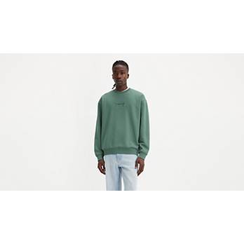 Green Relaxed Crewneck Sweatshirt by Fear of God ESSENTIALS on Sale
