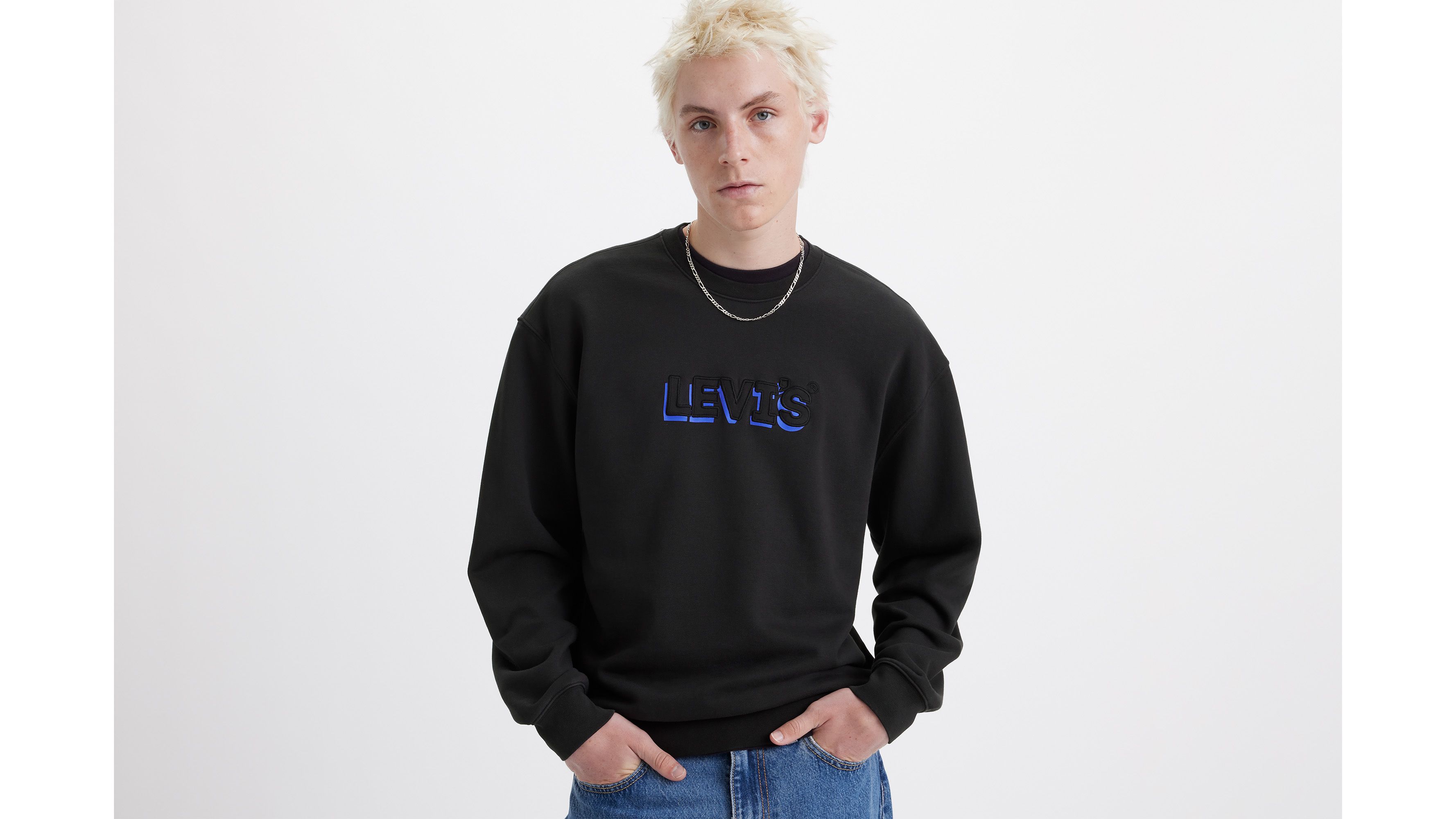 Relaxed Graphic sweater met ronde hals 1