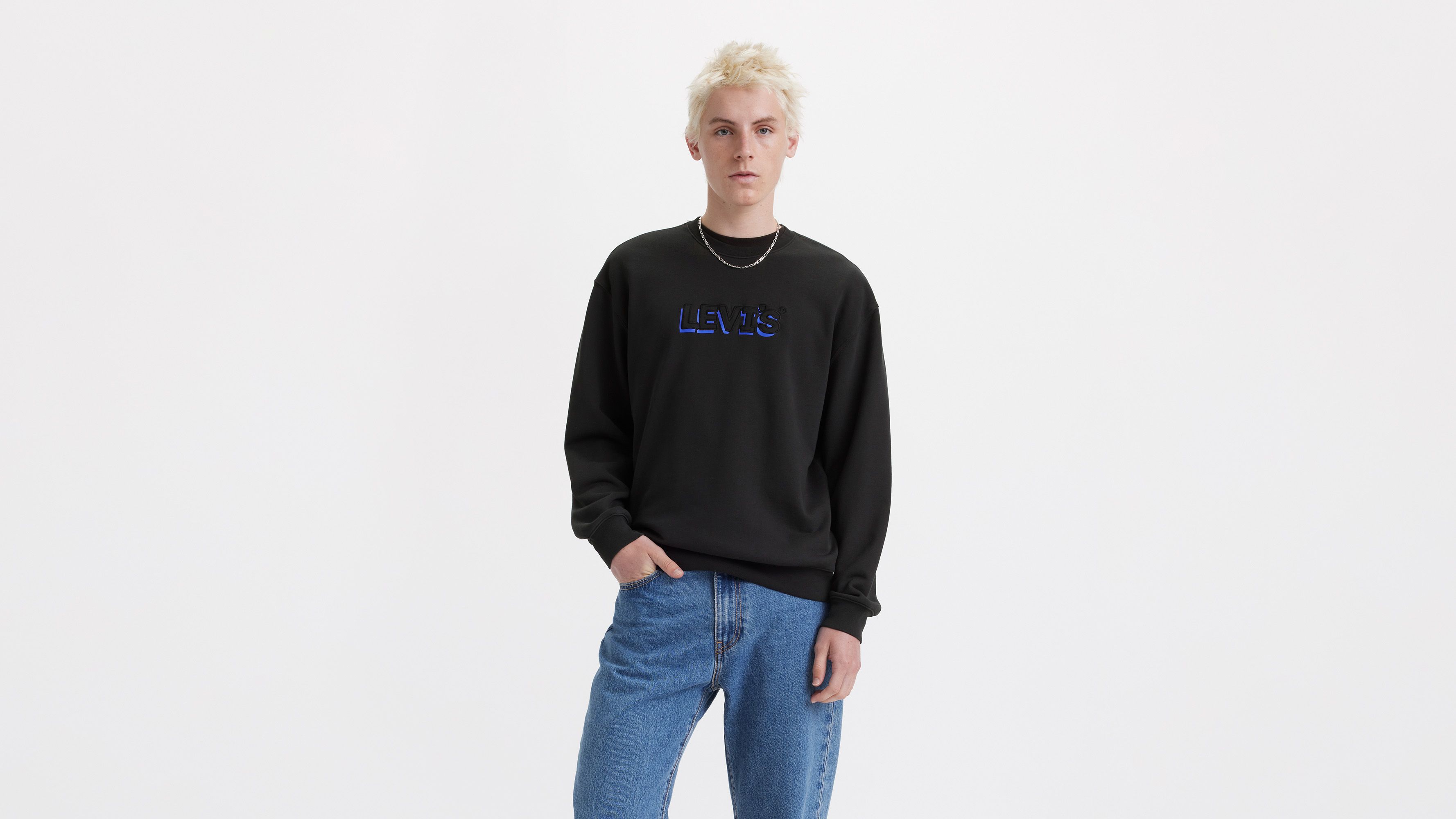 Relaxed Graphic sweater met ronde hals 2