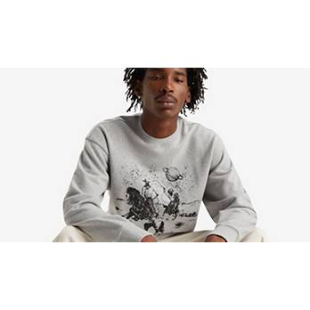 Relaxed Fit Graphic Sweater met Ronde Hals 4