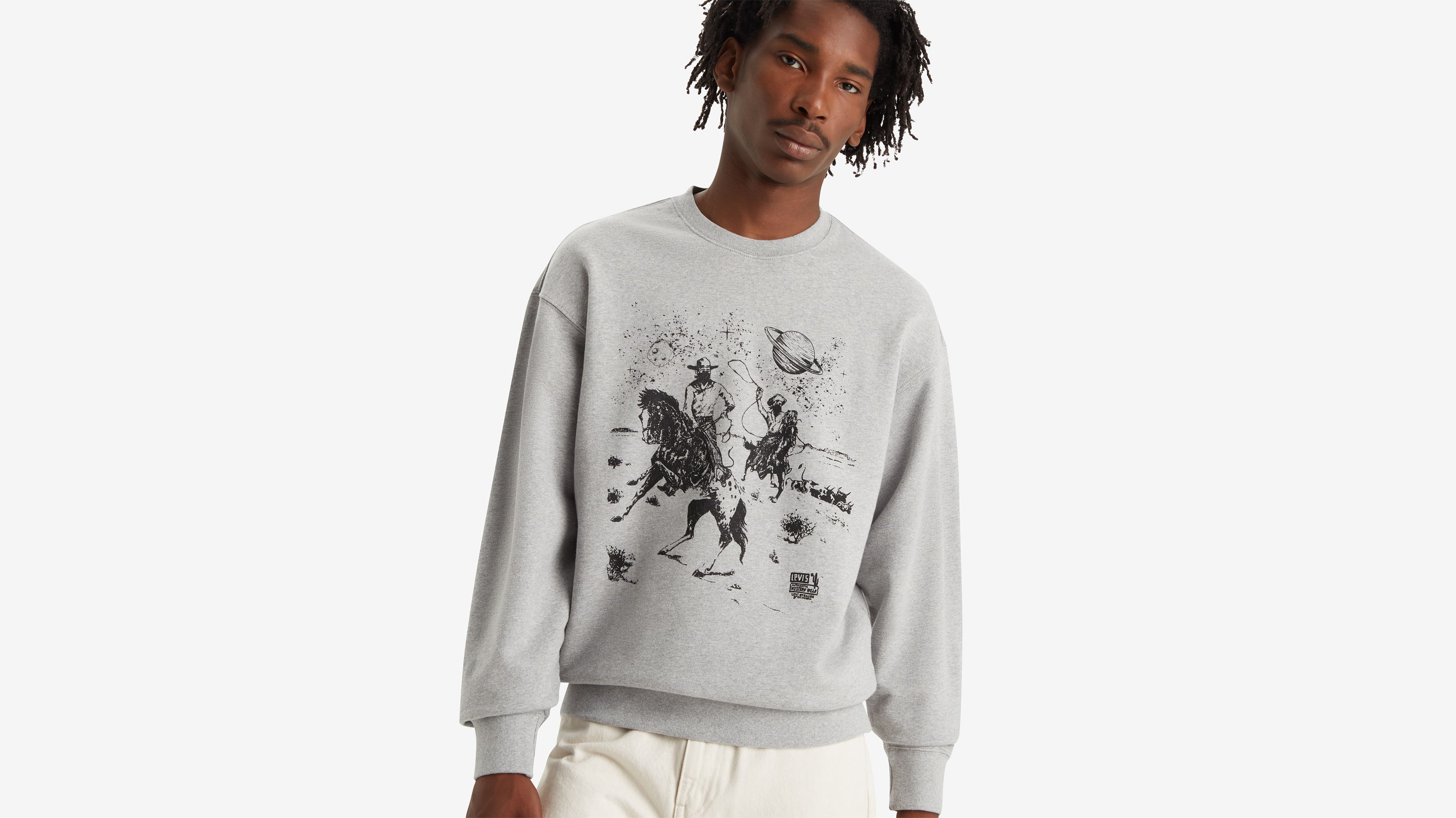 White sweatshirt best sale crew neck