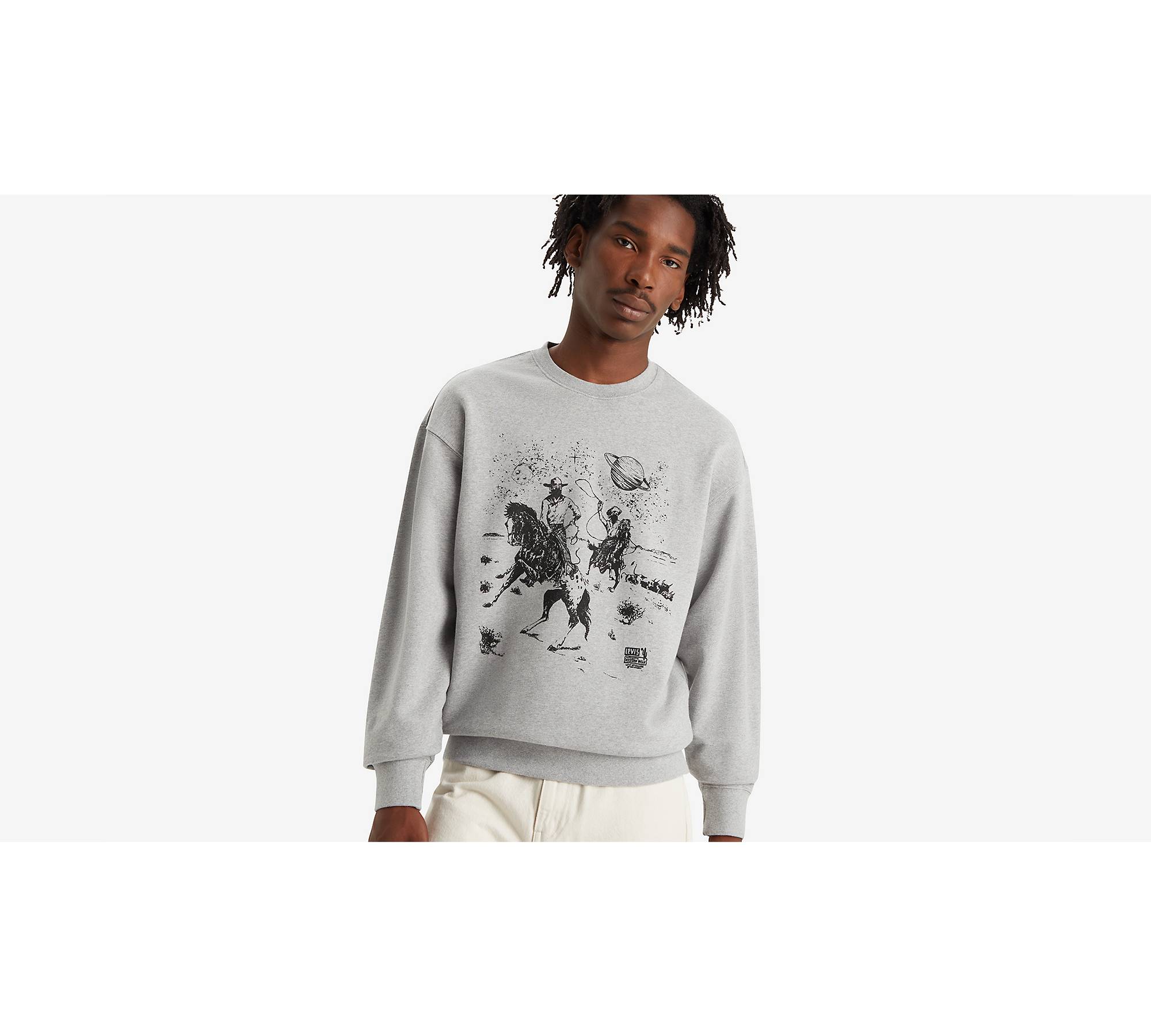 Relaxed Graphic Crewneck Sweatshirt - Grey | Levi's® CA