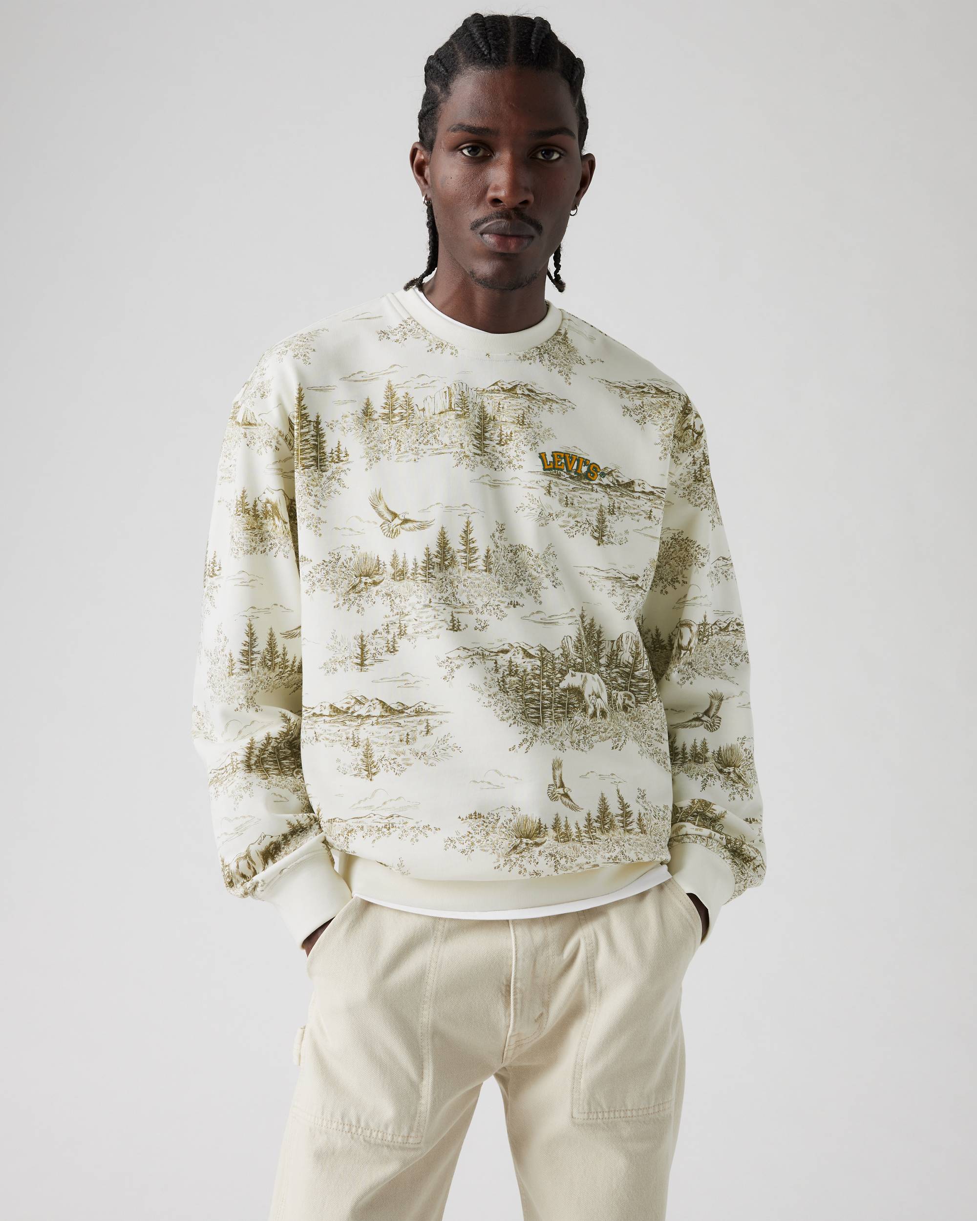 Relaxed Graphic Crewneck Sweatshirt - Tan | Levi's® US Relaxed Graphic Crewneck Sweatshirt - Tan | Levi's® US