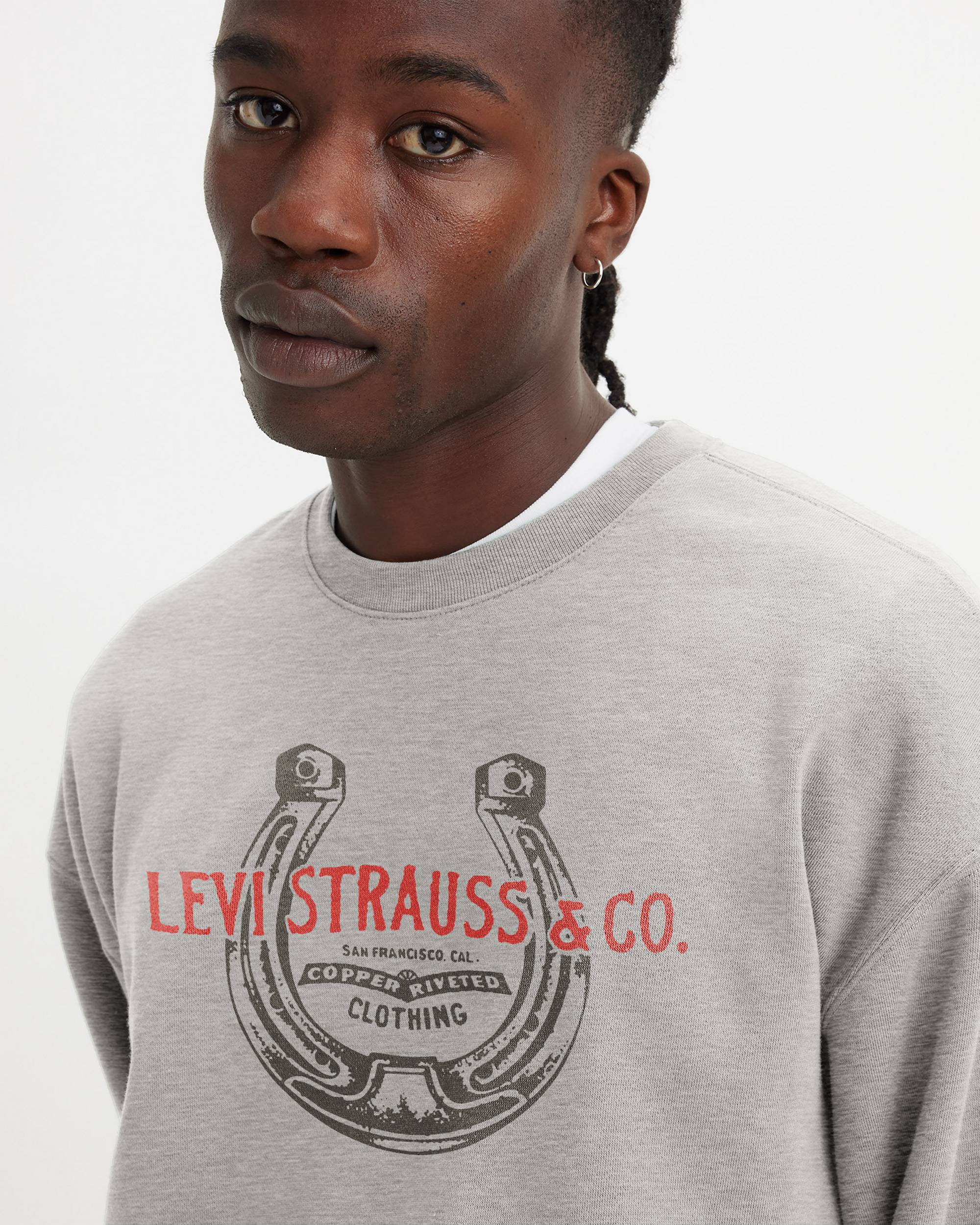 Relaxed Graphic Crewneck Sweatshirt - Grey | Levi's® KZ Relaxed Graphic Crewneck Sweatshirt - Grey | Levi's® KZ
